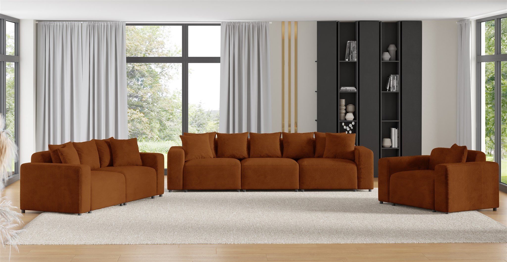 Fun Möbel Polstergarnitur Sofa-Set Designersofa MEGAN günstig online kaufen