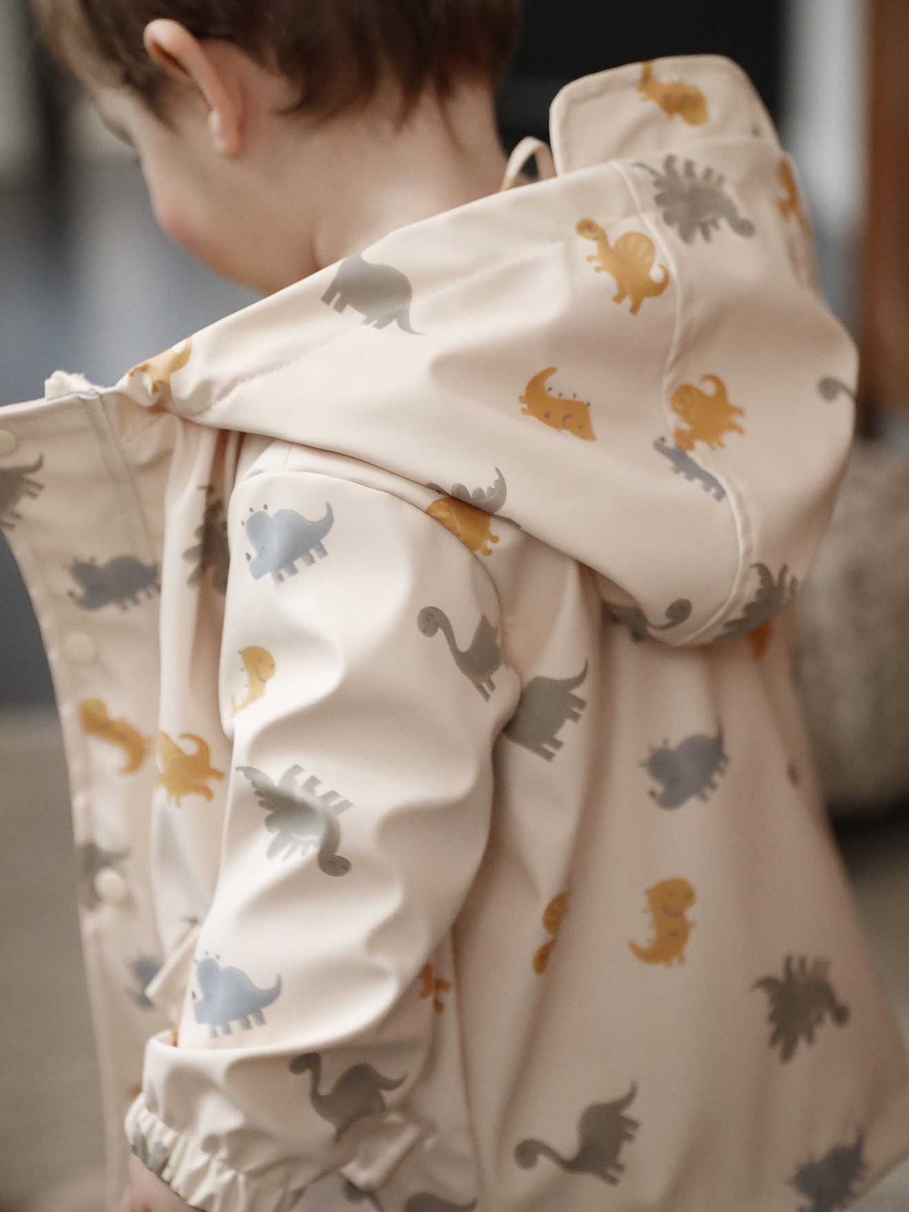 vertbaudet Regenjacke Baby Regenjacke mit Kapuze und Dinosauriern