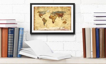WandbilderXXL Kunstdruck Old Worldmap 4, Weltkarte, Wandbild, in 4 Größen erhältlich