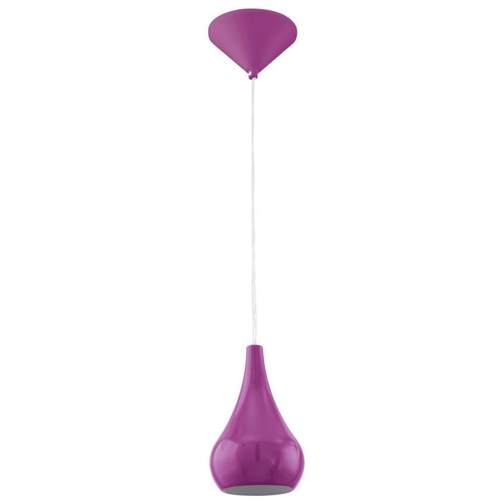 etc-shop LED Pendelleuchte, Leuchte Warmweiß, Ess Lampe Flur inklusive, Pendel Decken purple Leuchtmittel Zimmer im Design Hänge