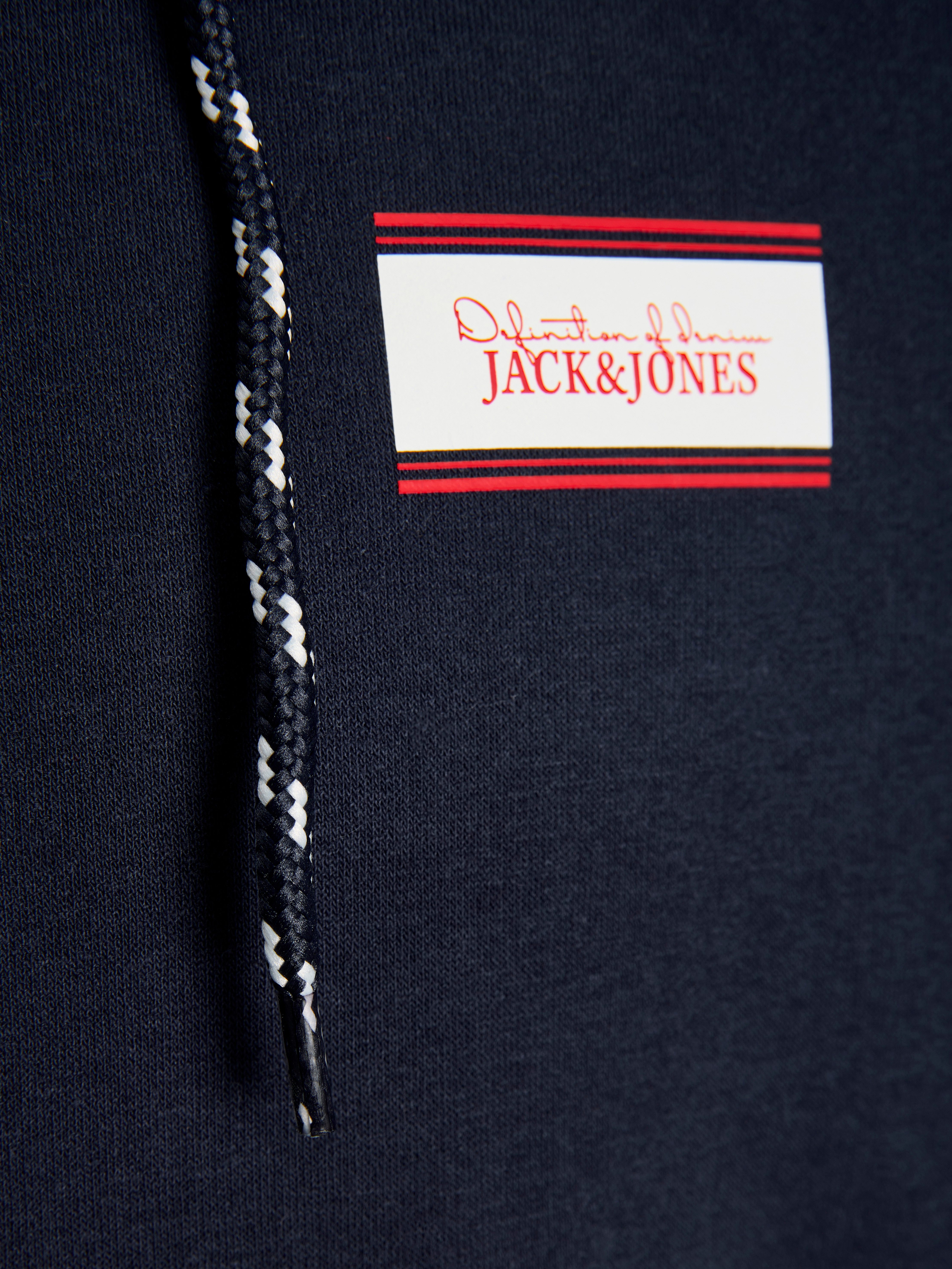 Jack & Jones Kapuzensweatjacke JJBUSTER SWEAT ZIP HOOD BTS Baumwollmischung, regular Fit
