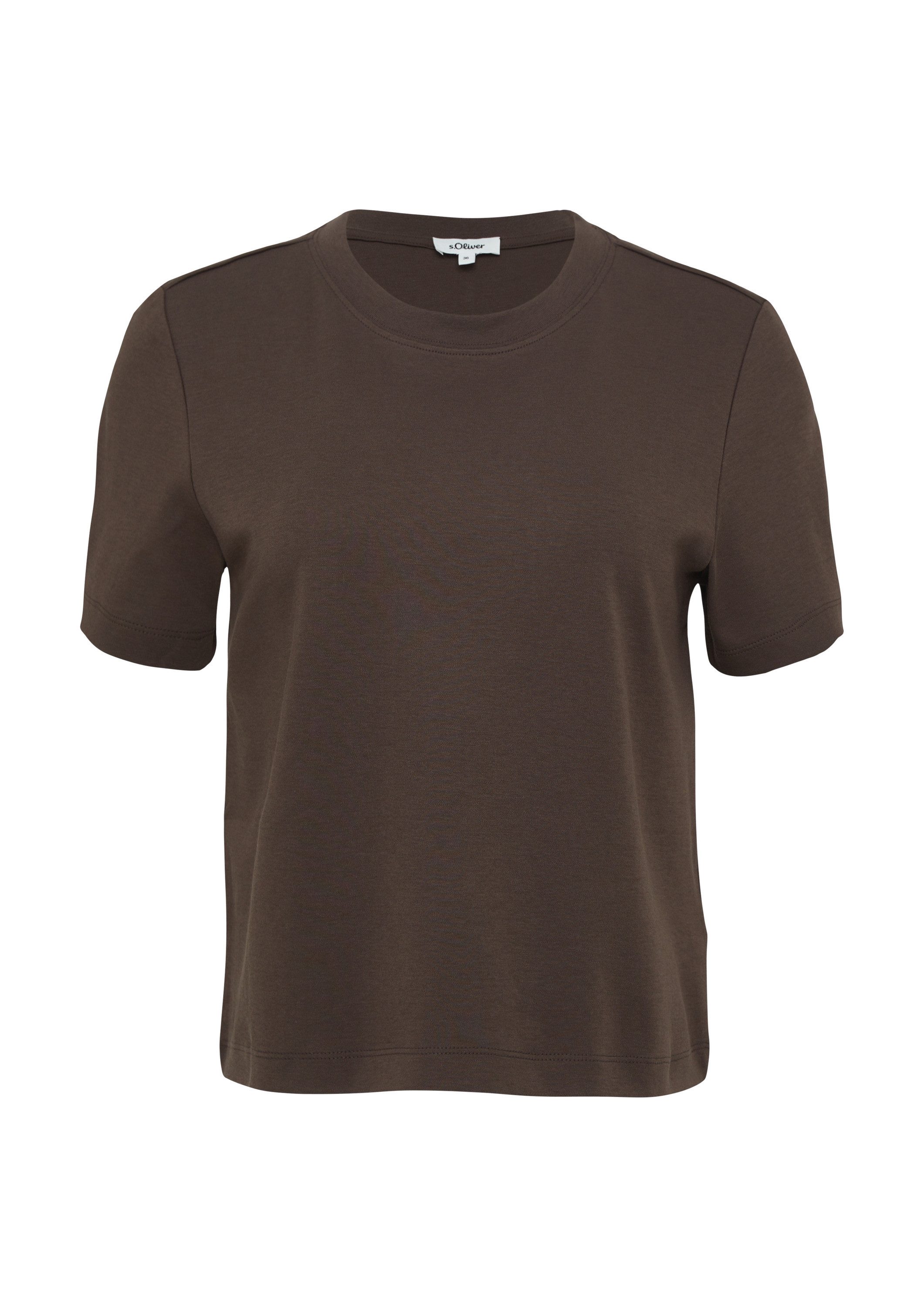 s.Oliver Kurzarmshirt T-Shirt T-Shirt aus Interlockjersey mit Rundhalsaussc günstig online kaufen