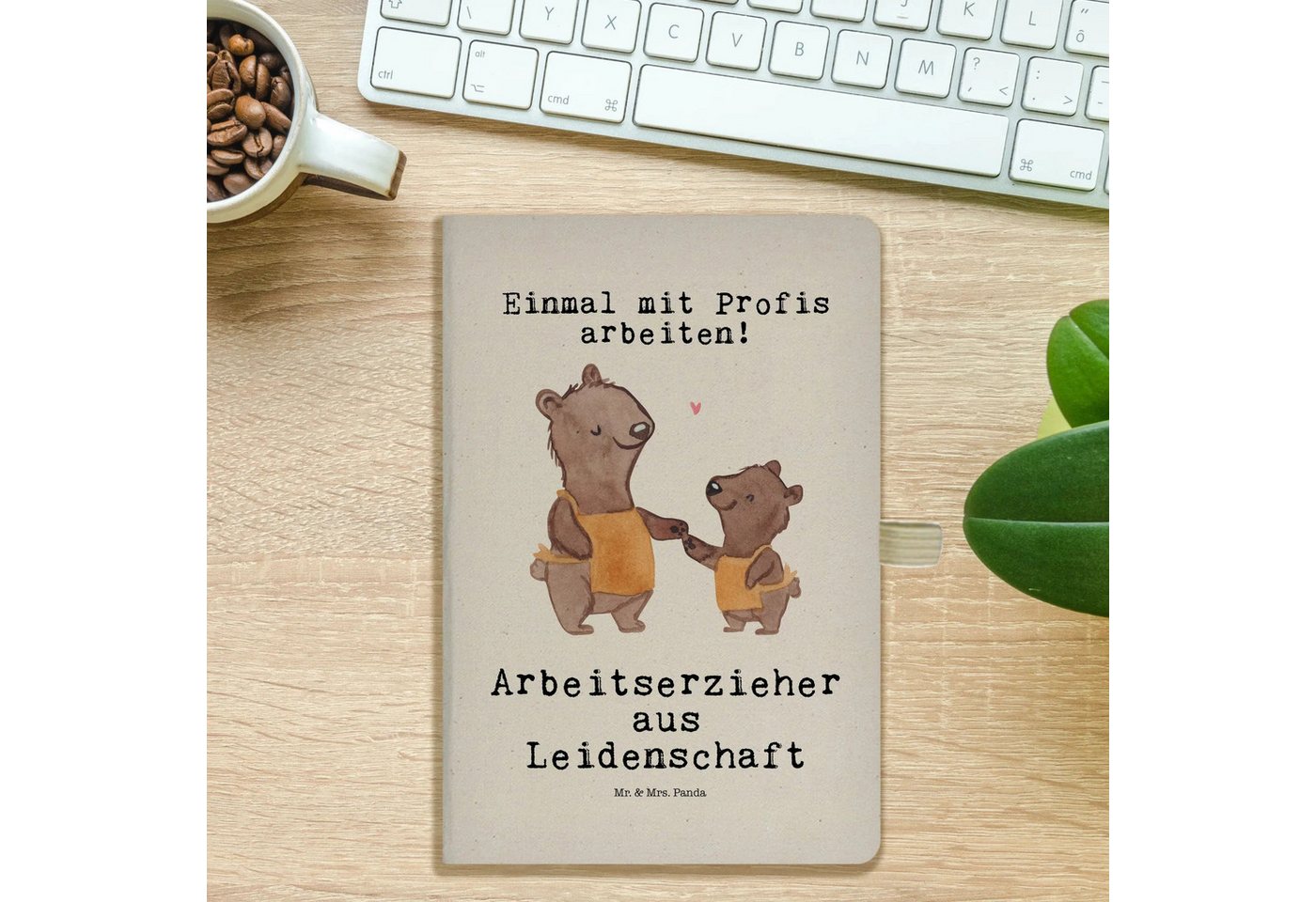 Thumbnail - Mr. & Mrs. Panda Notizbuch Arbeitserzieher Leidenschaft - Transparent - Geschenk, A5 Planer, A5 Mr. & Mrs. Panda, Umwelt...