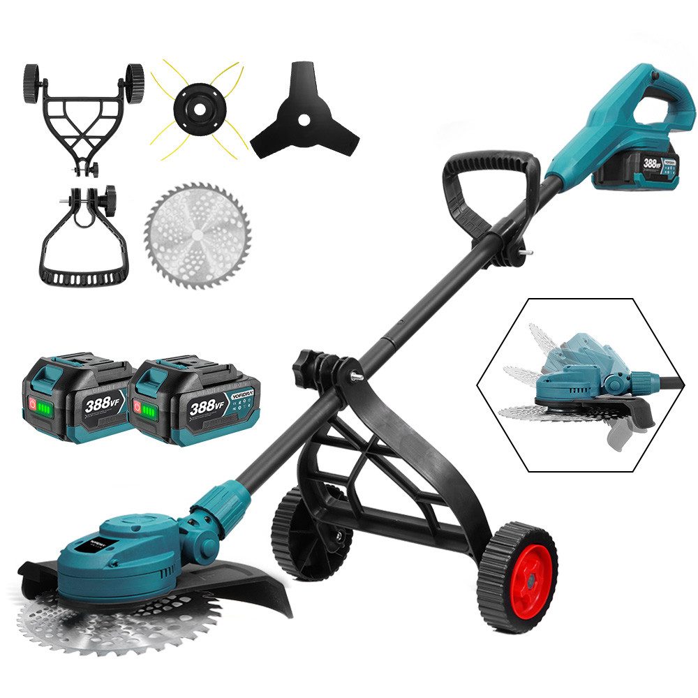 ONEVAN Akku-Rasentrimmer 25cm Schnittbreite Bürstenloser Motor günstig online kaufen