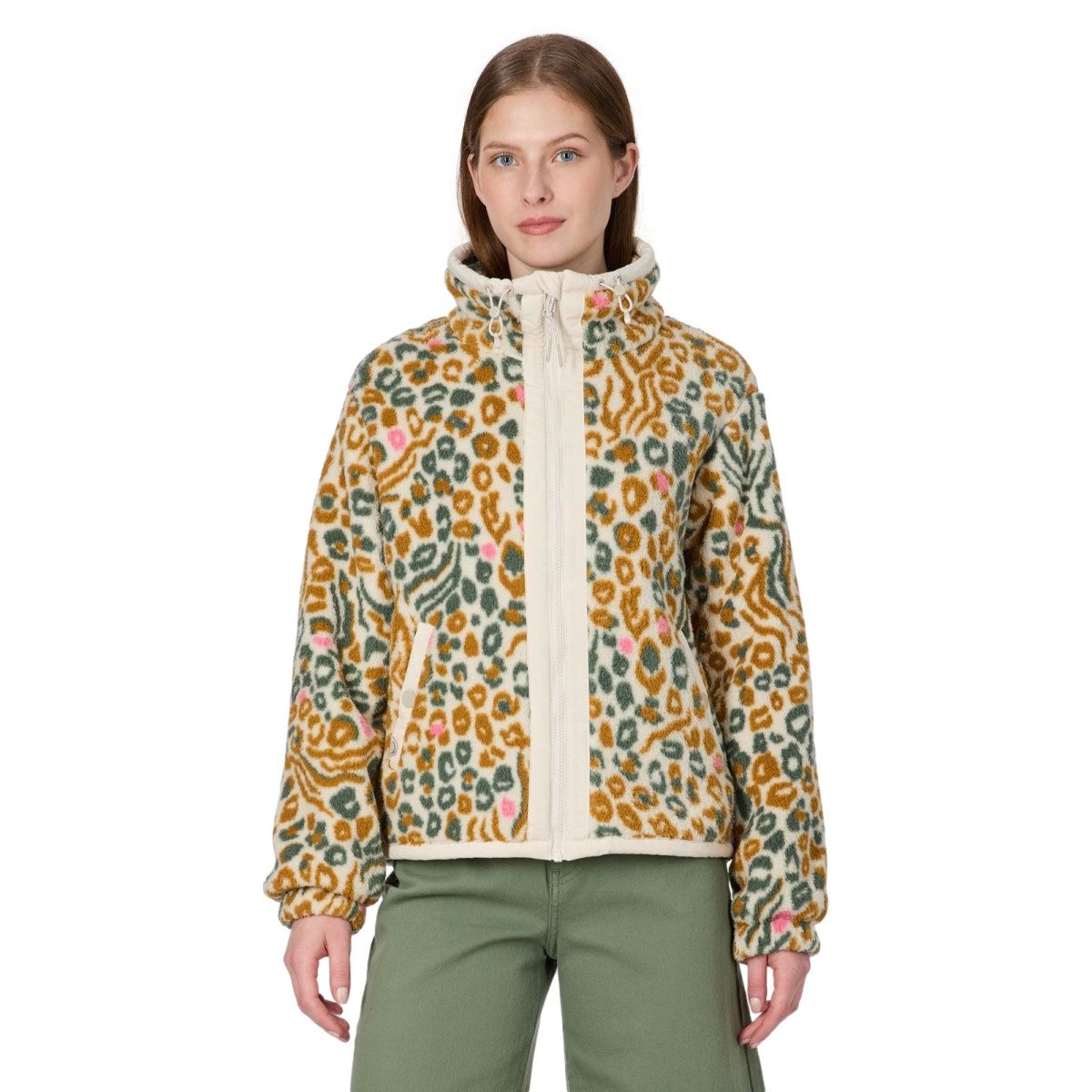 Ragwear Kapuzenpullover Ragwear Nordicka Print - Damen Sweatjacke