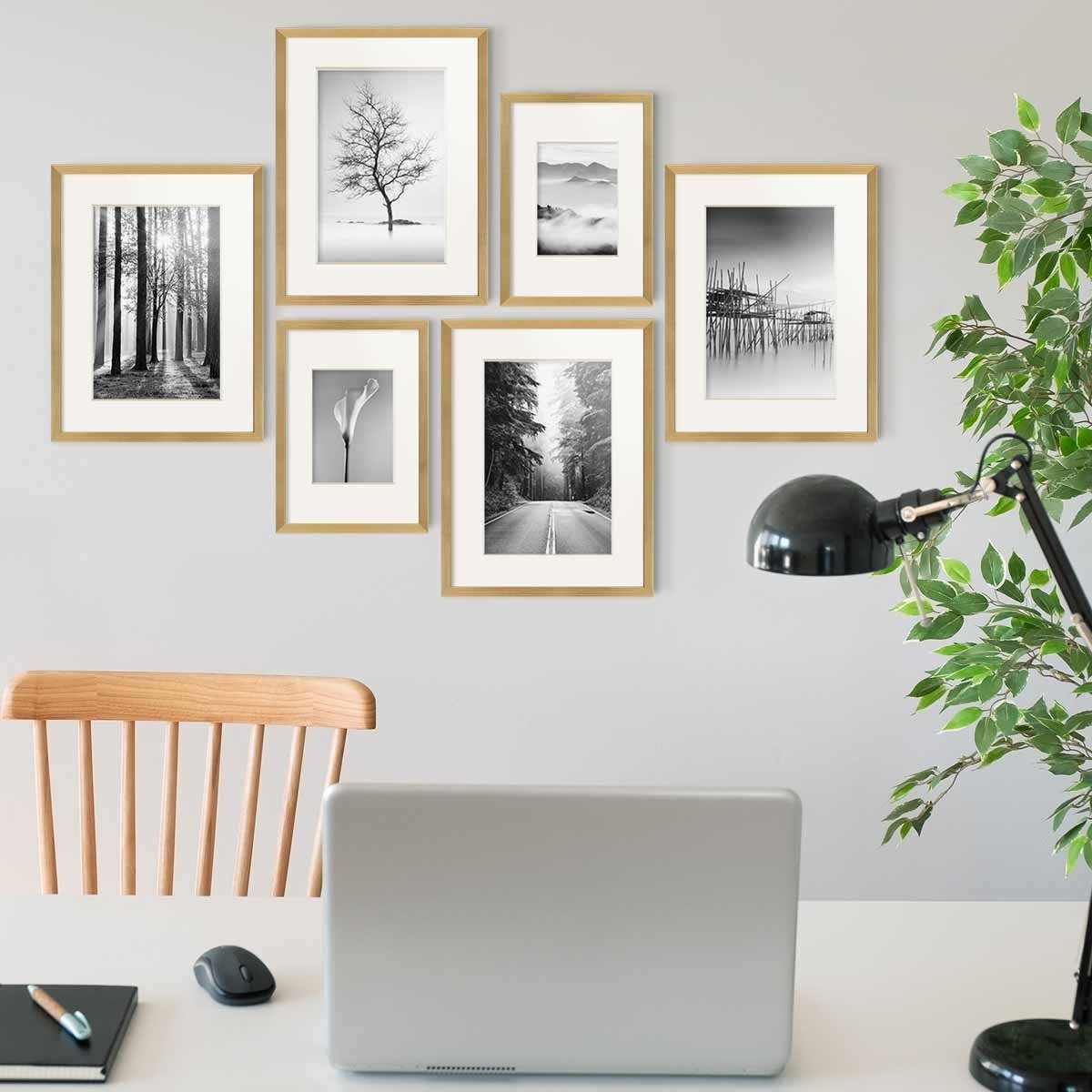 PHOTOLINI Bilderrahmen 6er Set Modern Schmal günstig online kaufen