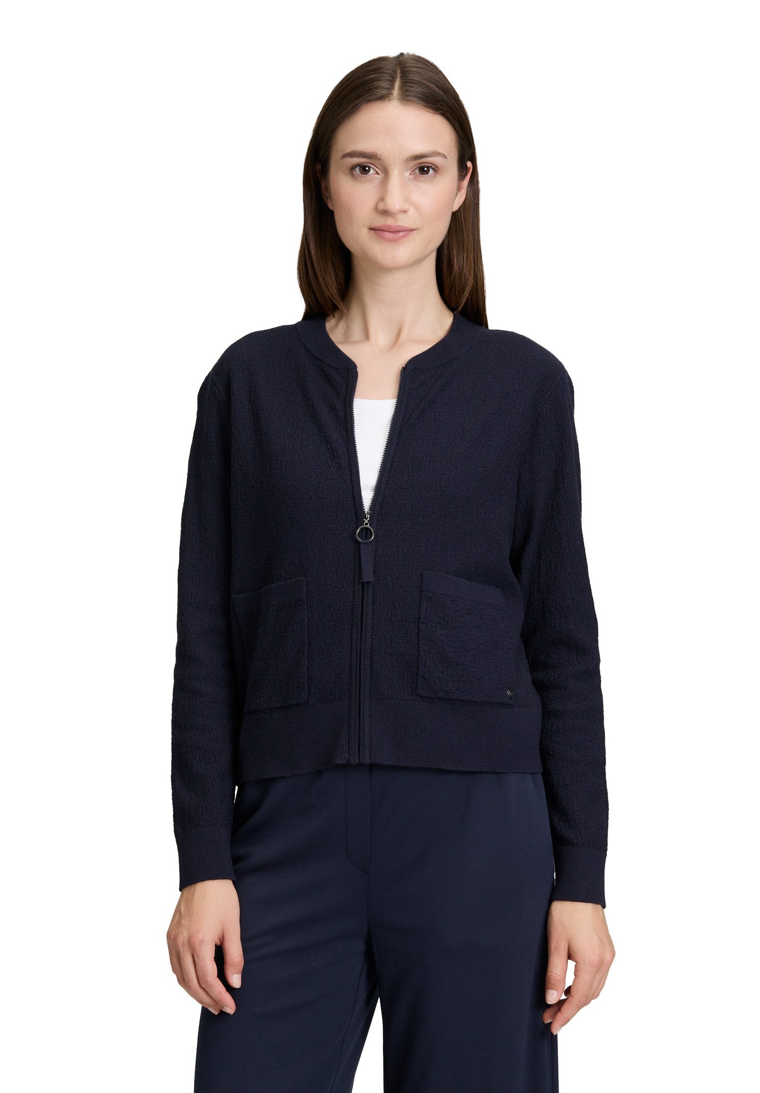 Betty&Co Strickjacke Damen Strick-Cardigan mit Reißverschluss (1-tlg) günstig online kaufen