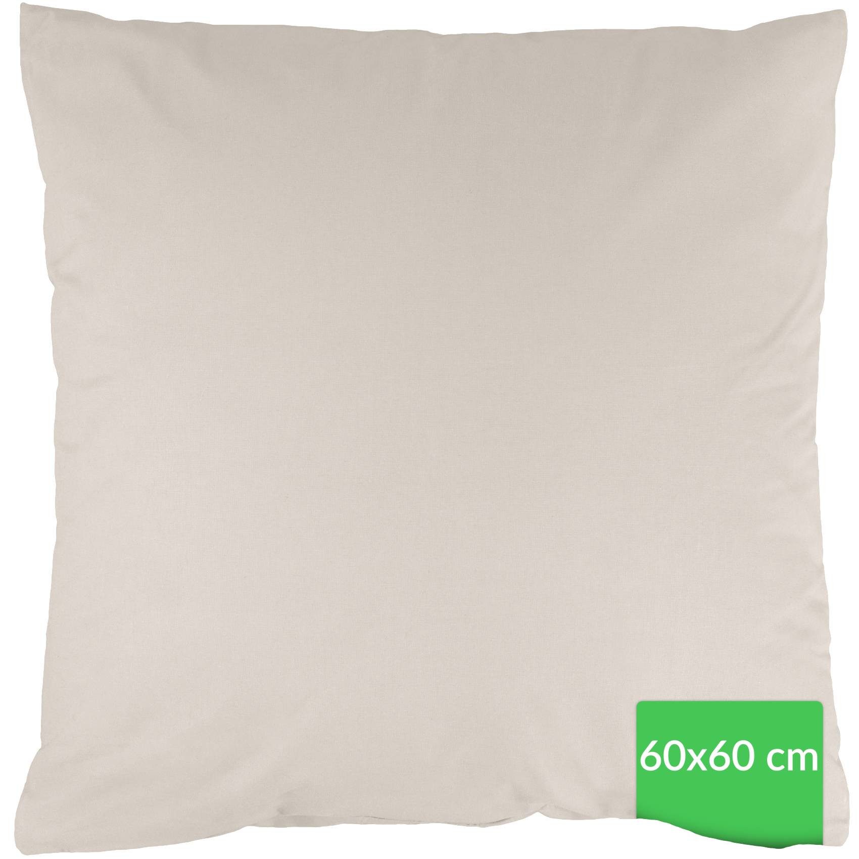 Kisska Kissenbezug LUNA Kissenüberzug Sofakissenbezug Kopfkissenbezug, (1 Stück), Atmungsaktiv, aus Baumwolle 60x60 Beige