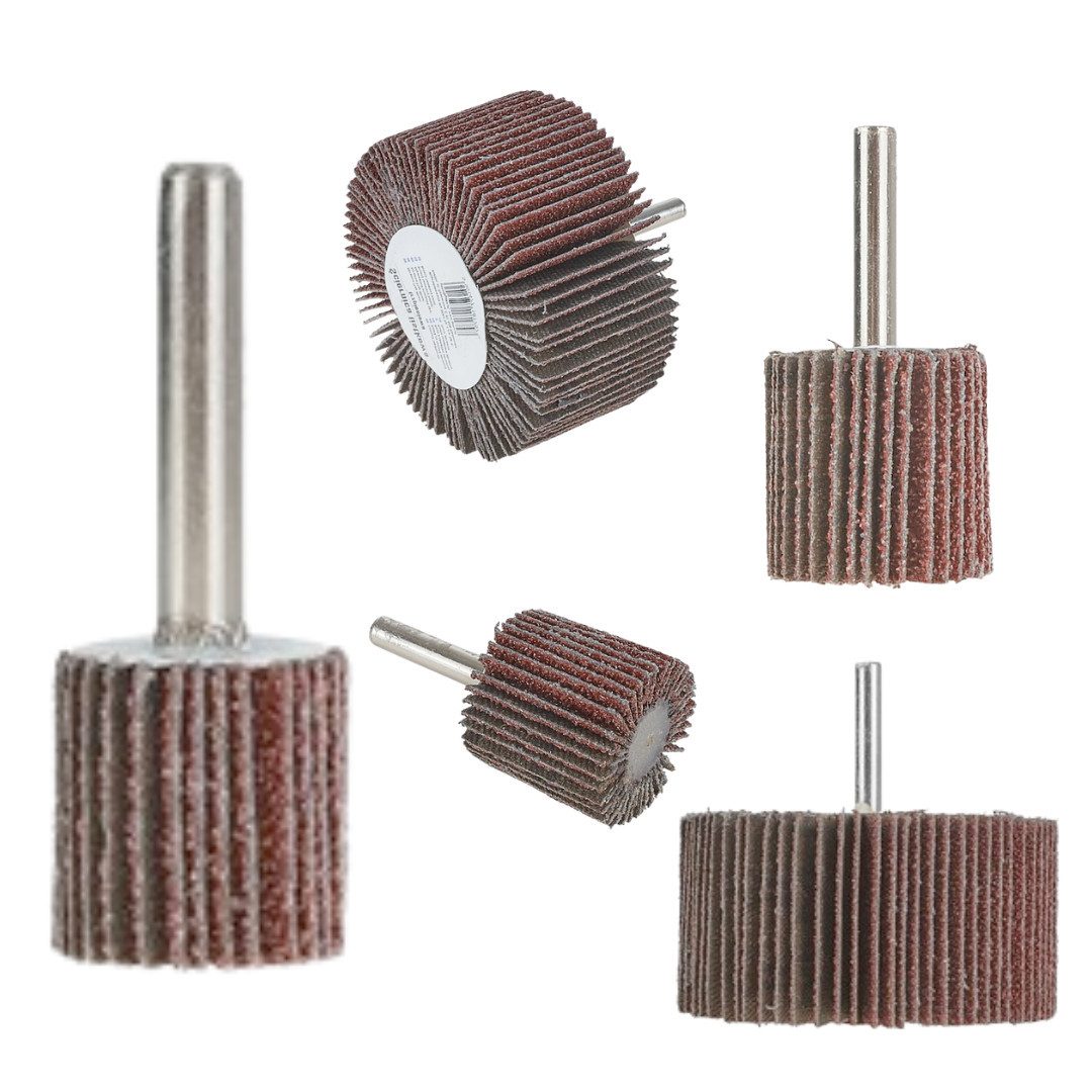 GEKO Fächerschleifer Lamellenschleifer Schleifmop Fächerschleifer 6mm Schaft P40-P150, Schaftdurchmesser: 6 mm, 6-mm-Schaft, gleichmäßiges Schleifbild