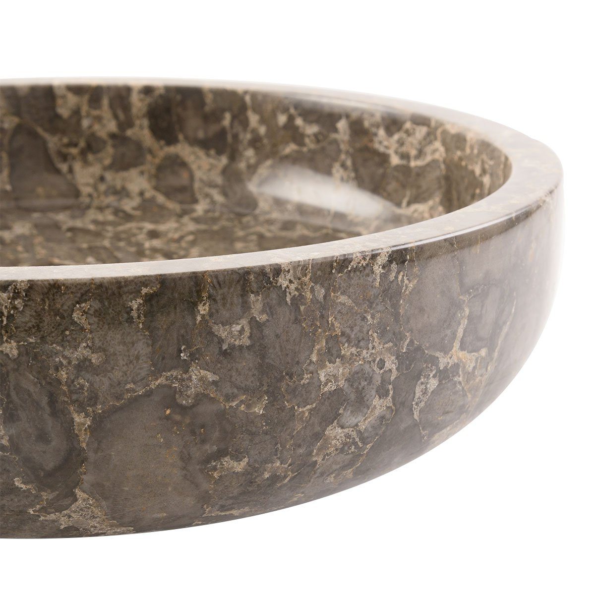 wohnfreuden Aufsatzwaschbecken Marmor Waschbecken MILO 40 cm, 8_101509