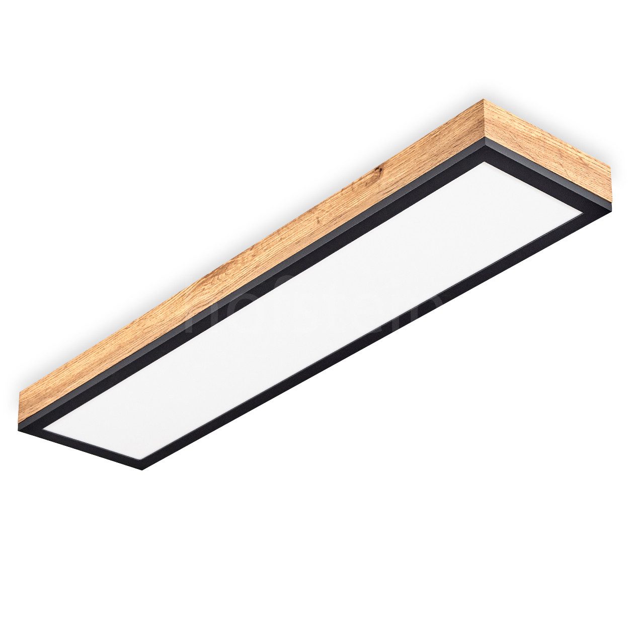 hofstein Deckenleuchte »Vacil« modernes Deckenpanel aus Metall/MDF in Schwa günstig online kaufen