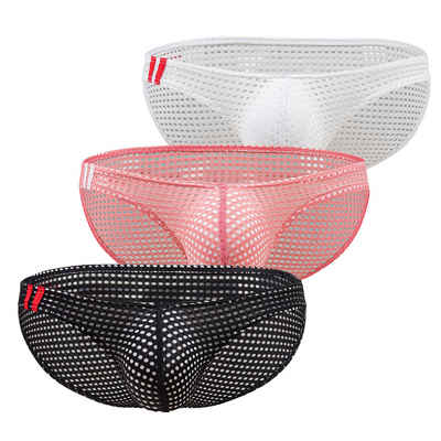 Lau-Fashion Slip Unterhose Transparenter Netz Fishnet Micro Unterwäsche Gay M/L