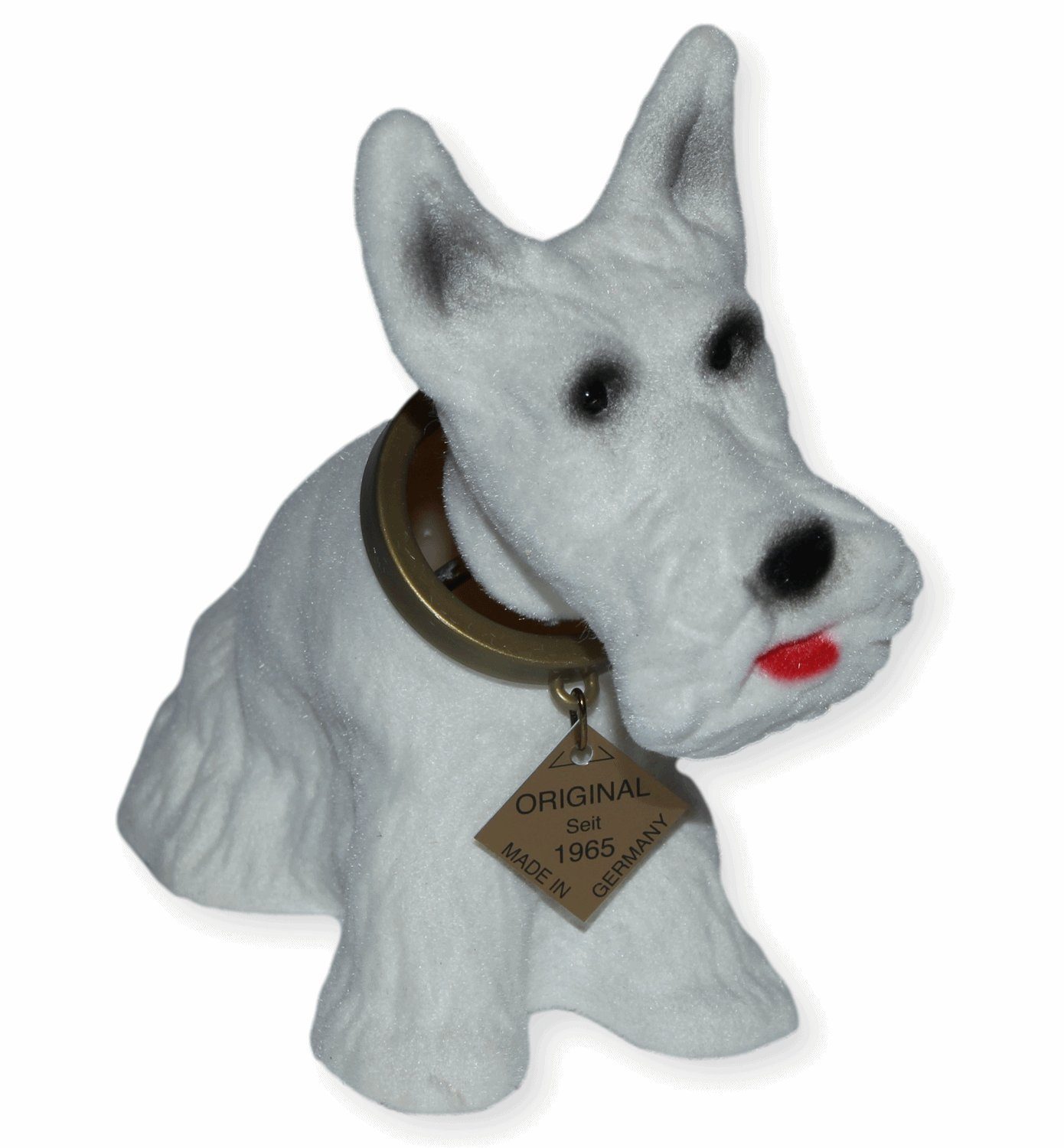 Rakso Oskar Schneider GmbH Tierfigur Wackelfigur Hund Scottish Terrier weiß H 13,5 cm mit Wackelkopf