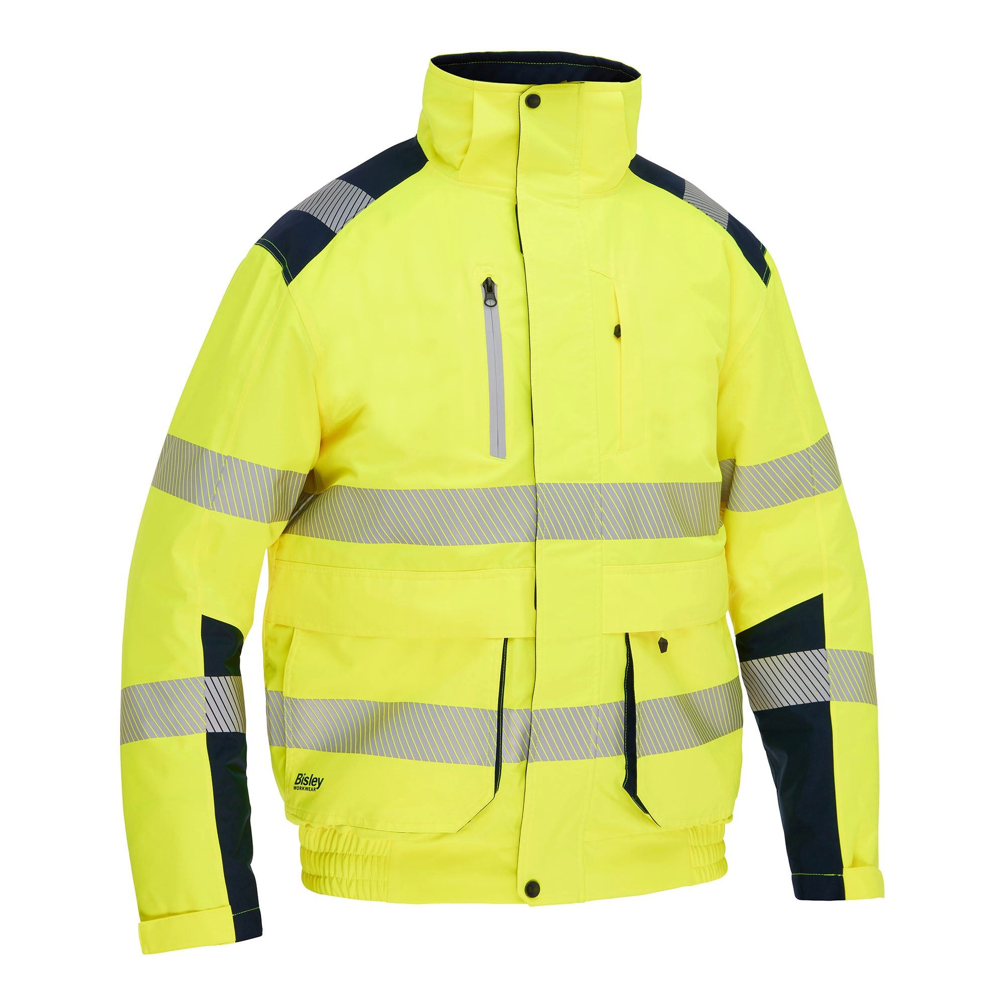 Bisley Workwear Arbeitsjacke BISLEY ERIC HI VIS REGEN Pilotenjacke Hohe Sichtbarkeit