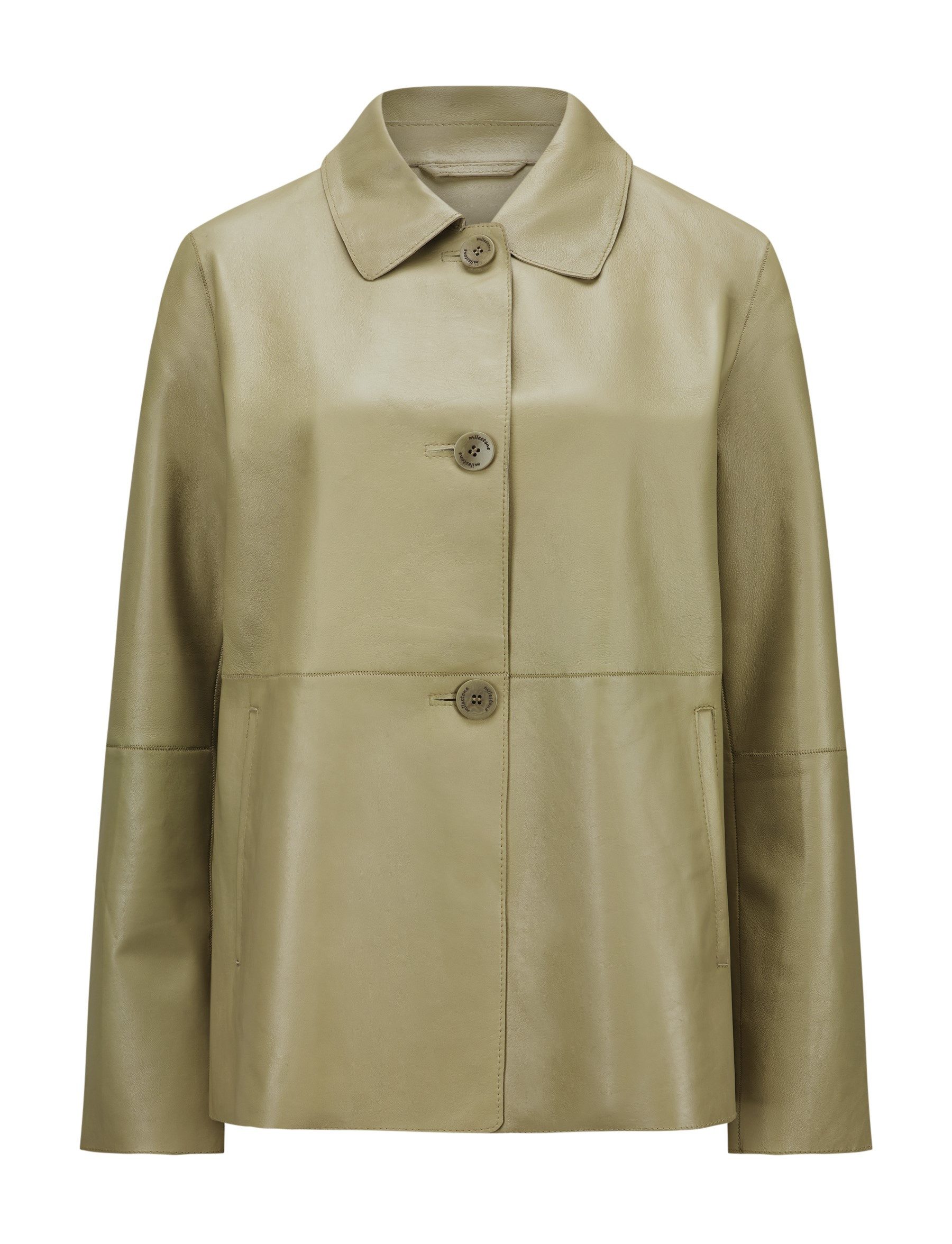 Milestone Lederjacke MSBell mit Knopfleiste aus Lammleder