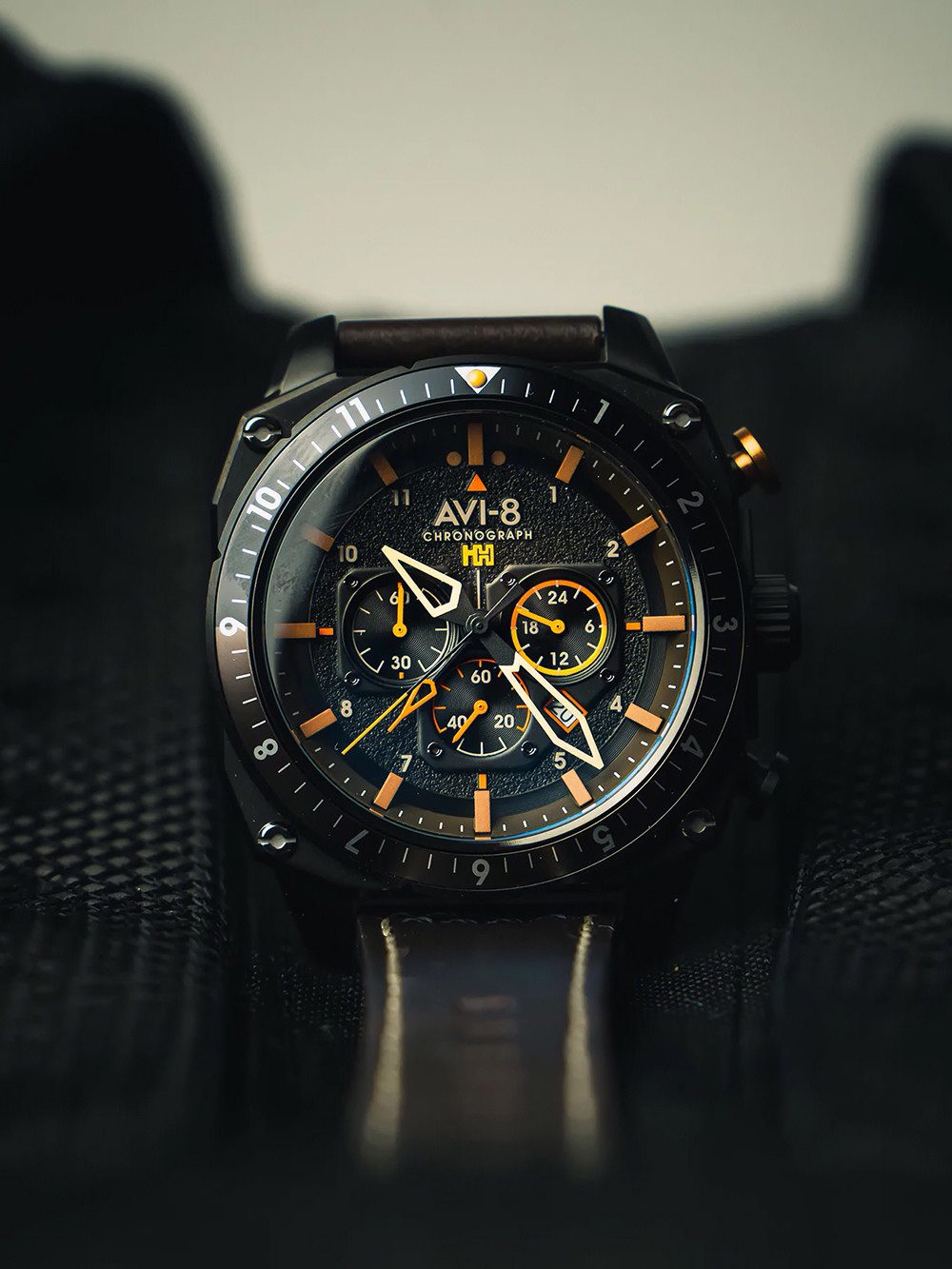 AVI-8 Quarzuhr AVI-8 AV-4100-08 Herrenuhr Hawker Hunter Dual Time Chronograph 43mm 5A AVI-8 AV-4100-08 Herrenuhr Hawker Hunter Dual Time Chronograph 43mm 5ATM