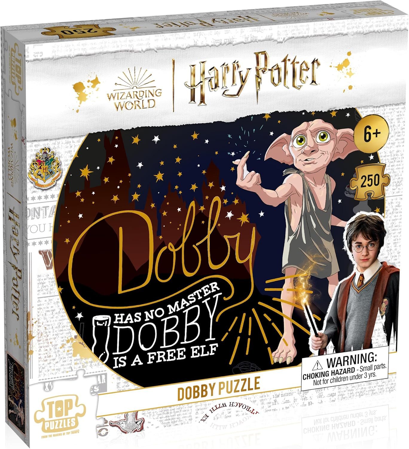 Winning Moves Puzzle Puzzle Dobby 250 Teile Harry Potter Motiv, Puzzleteile, Detailreiches Harry-Potter-Motiv