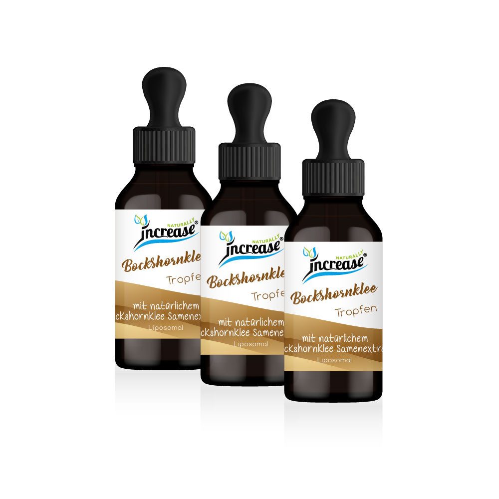 increase NATURALLY Nimm 3, zahl 2 Liposomales Bockshornklee 3000mg pro Tag Tropfen, 180 ml