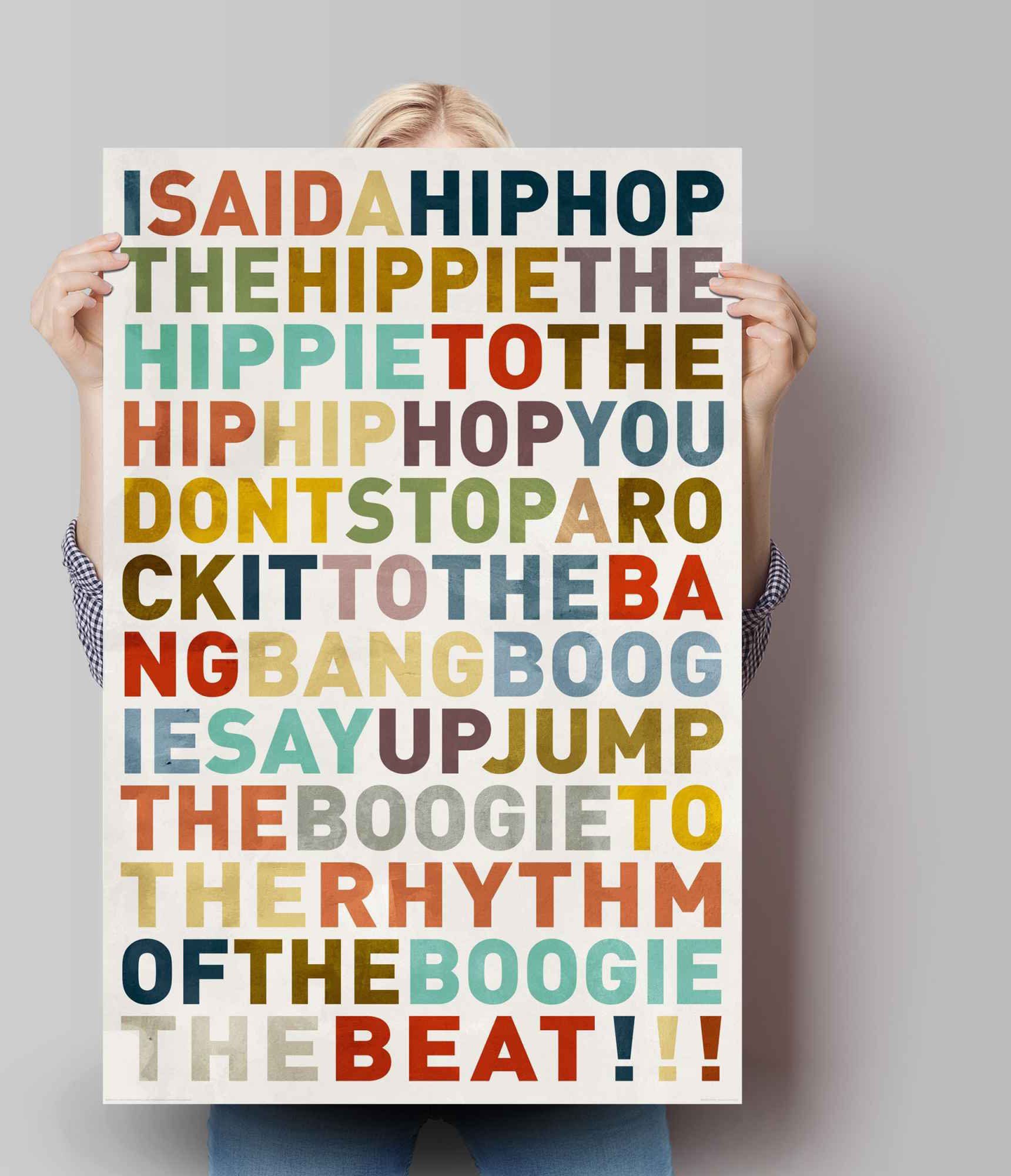 Farbig said Musiker a - (1 - St) Songtext - HipHop Hip-Hop Poster Poster I Musik, Reinders!