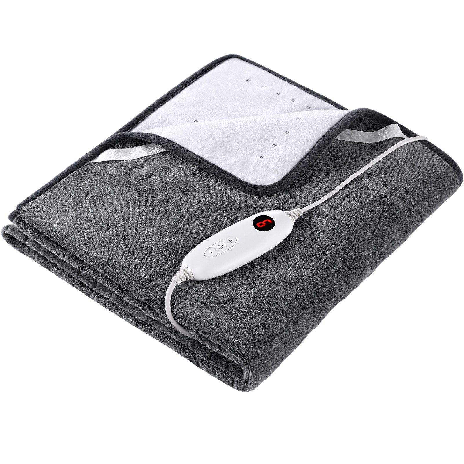 TLGREEN Wärmeunterbett mit Abschaltautomatik,Wärmebettunterlage Maschinenwaschbar,150x80cm/160x140/190×140cm/193x91CM,Einzel oder Doppel, 1,7 m lange Fernbedienung,Waschmaschinenfest, 6 Temperaturstufen,Automatische Abschaltung nach 8 Stunden