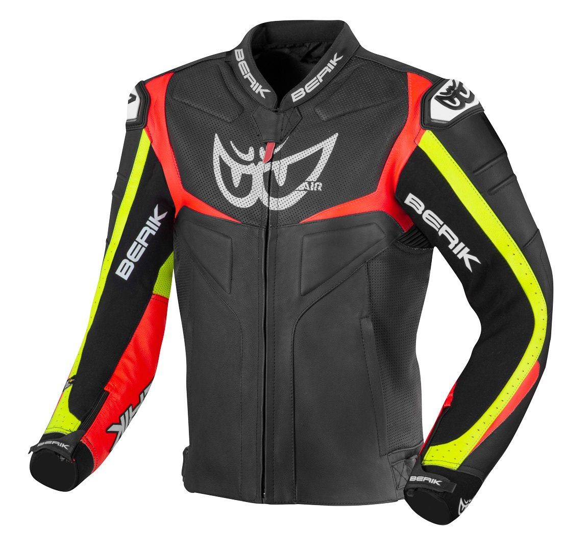 Berik Motorradjacke Wild Chase Motorrad Lederjacke herausnehmbares Innenfutter