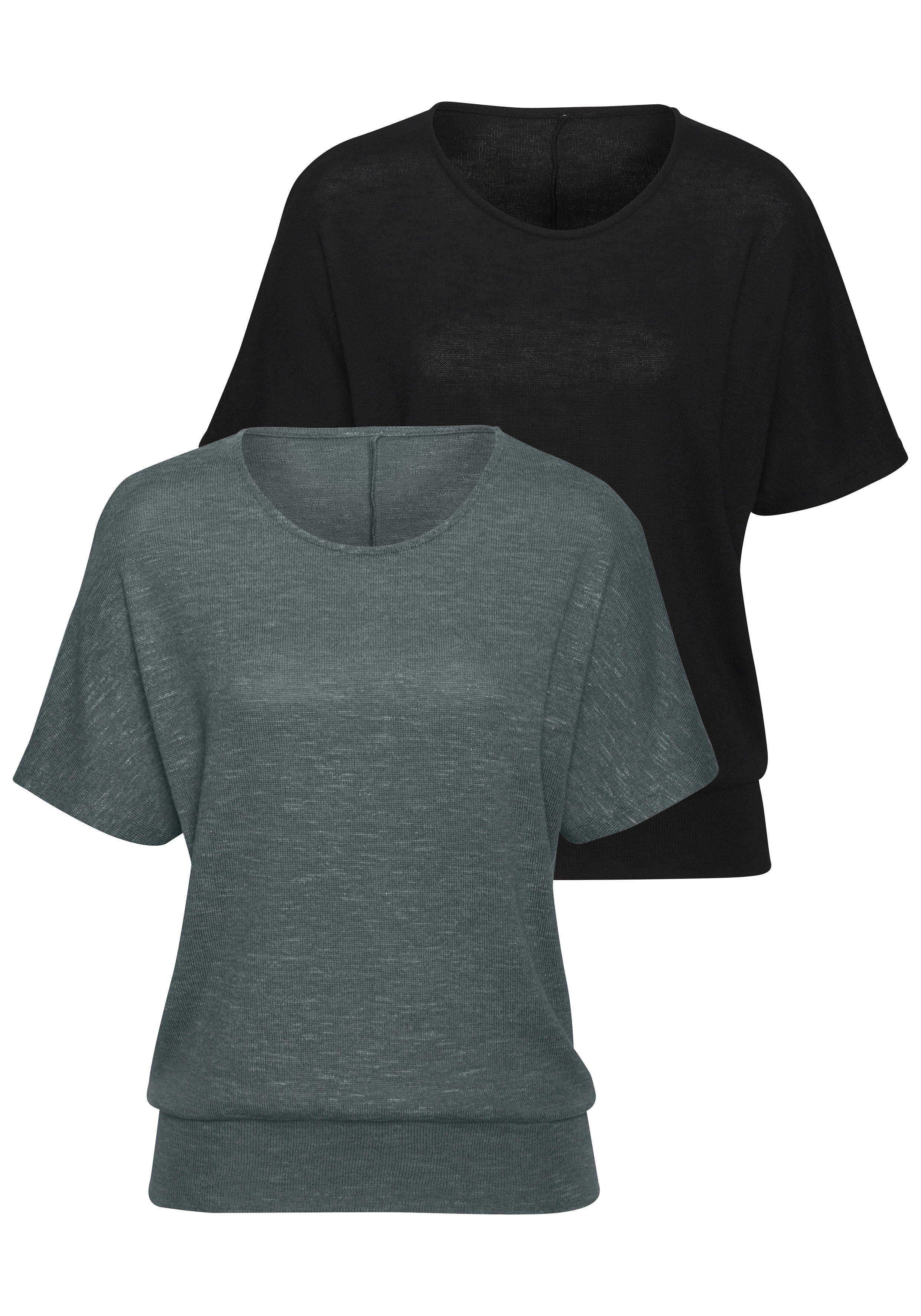 Kurzarmshirt mit breitem Bund