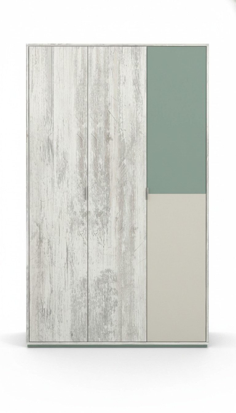 Xlmoebel Kleiderschrank Moderner Kleiderschrank in Grau aus hochwertigem Holz für Kinderzimmer (Kleiderschrank) Hergestellt in Europa
