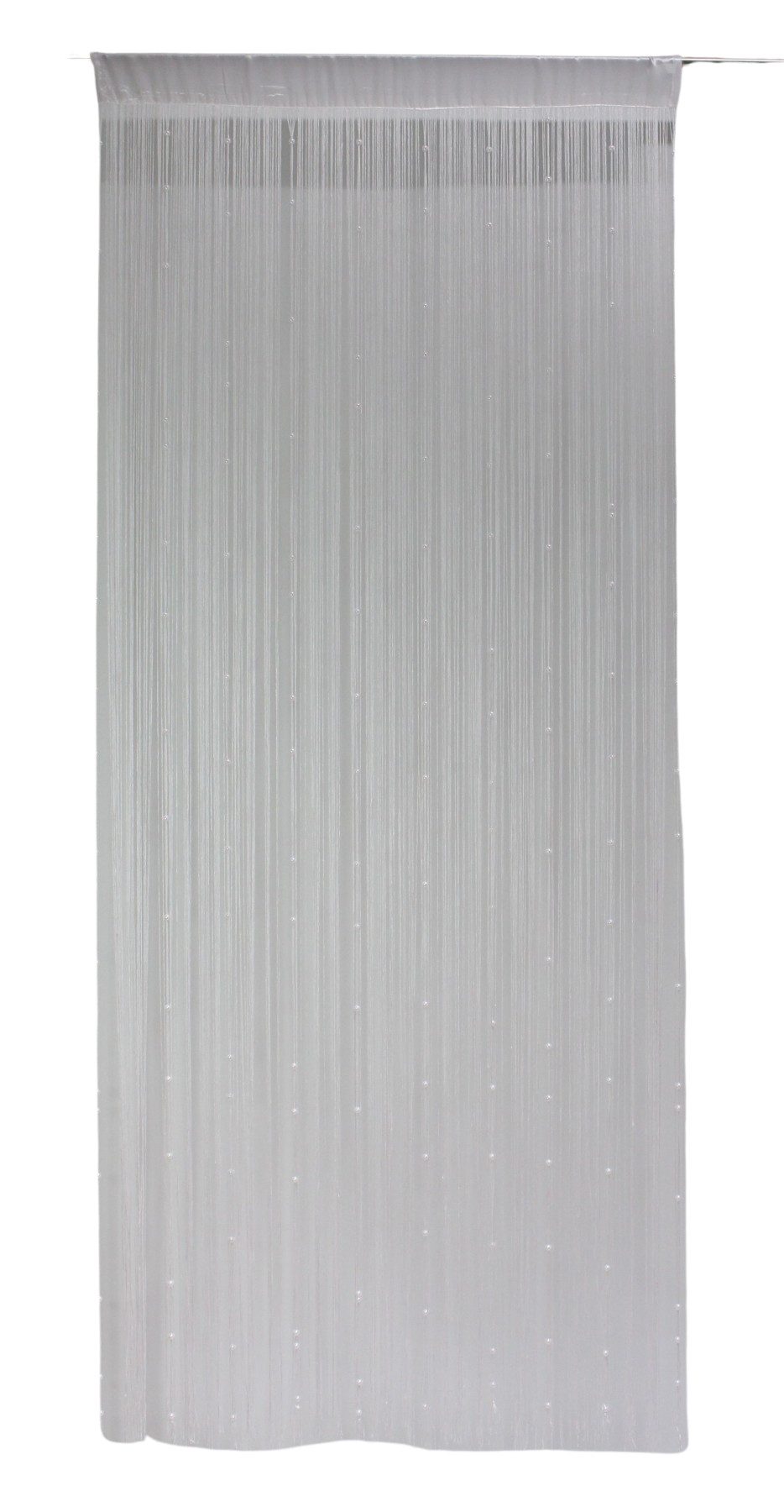 Dekoleidenschaft Fadenvorhang "Weiße Perlen" 90x220, Türvorhang, günstig online kaufen