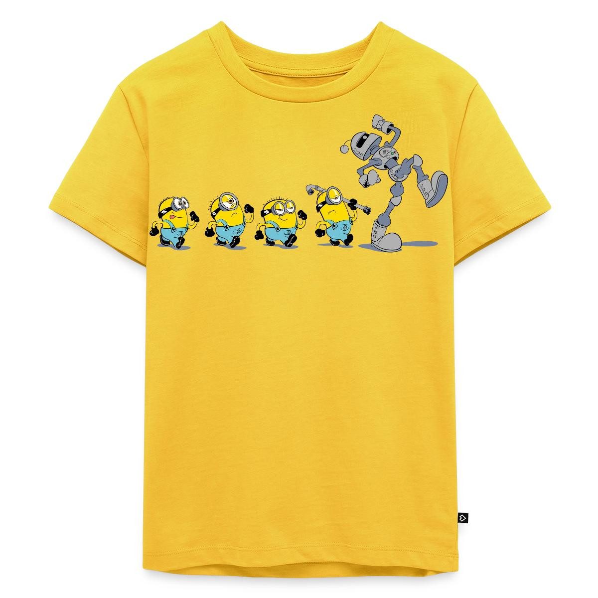 T-Shirt Minions Marsch Mit Roboter Kinder Premium T-Shirt