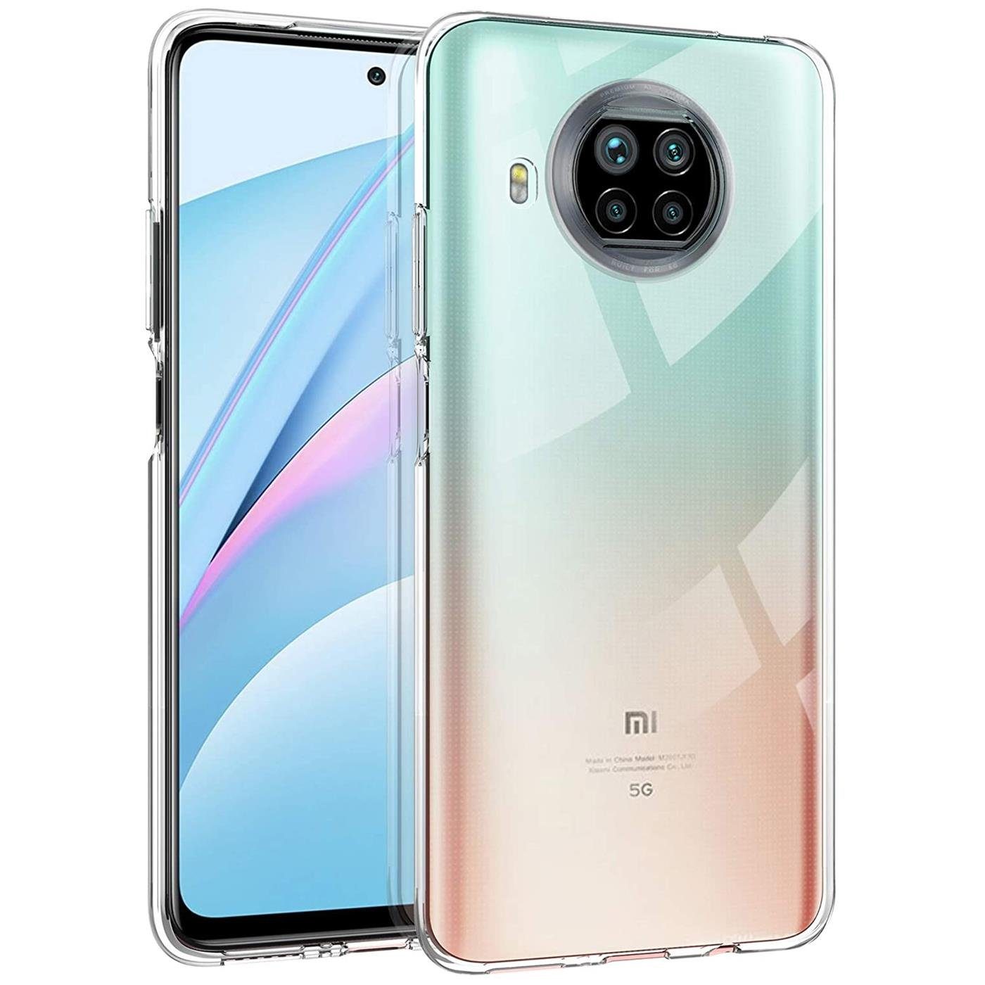 CoolGadget Handyhülle Silikon Handy Hülle Slim für Xiaomi Mi 10T Lite 6,67 Zoll, dünne TPU Schutzhülle Case in transparent / durchsichtig