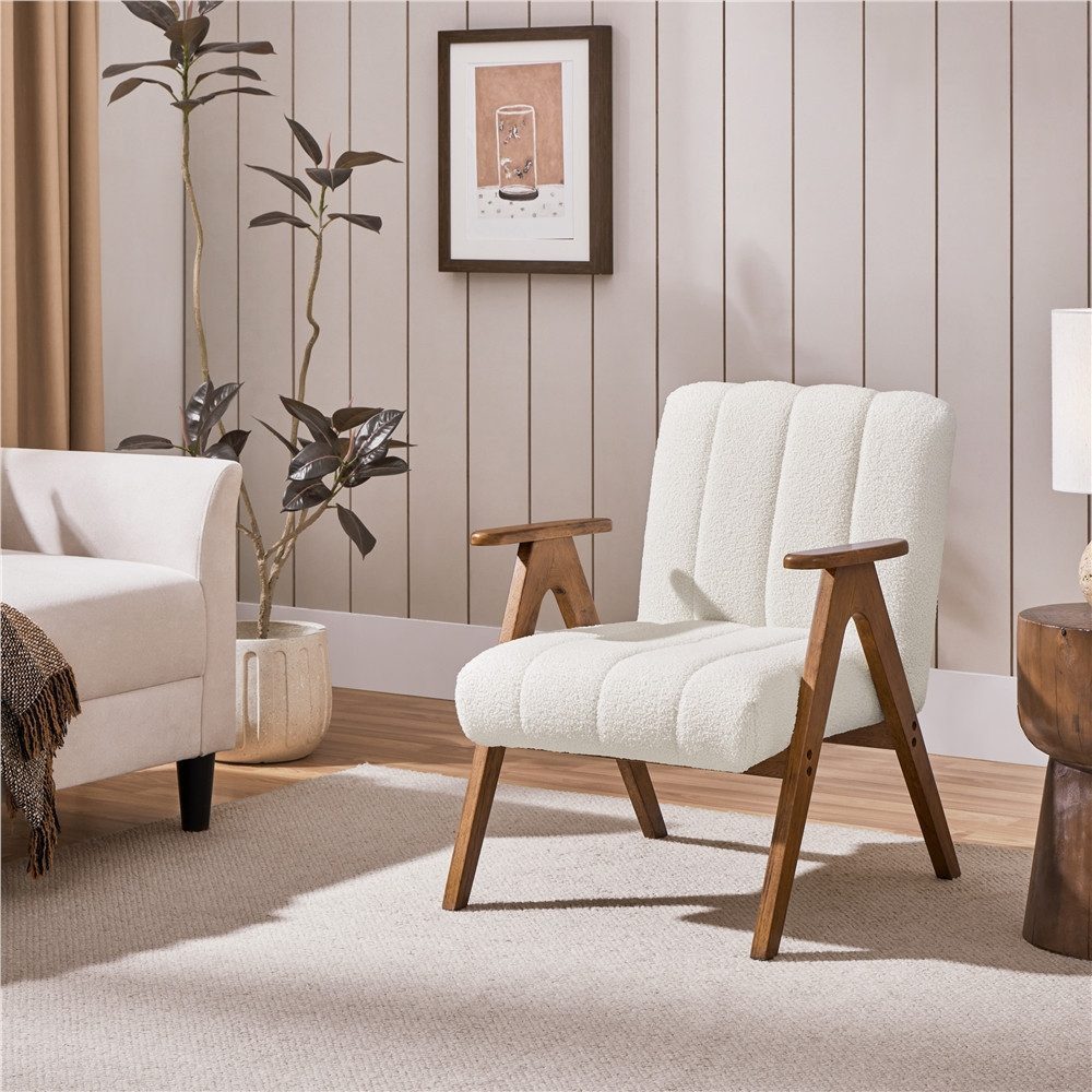 Yaheetech Loungesessel Polstersessel mit Armlehnen, Lesesessel Relaxsessel für Wohnzimmer
