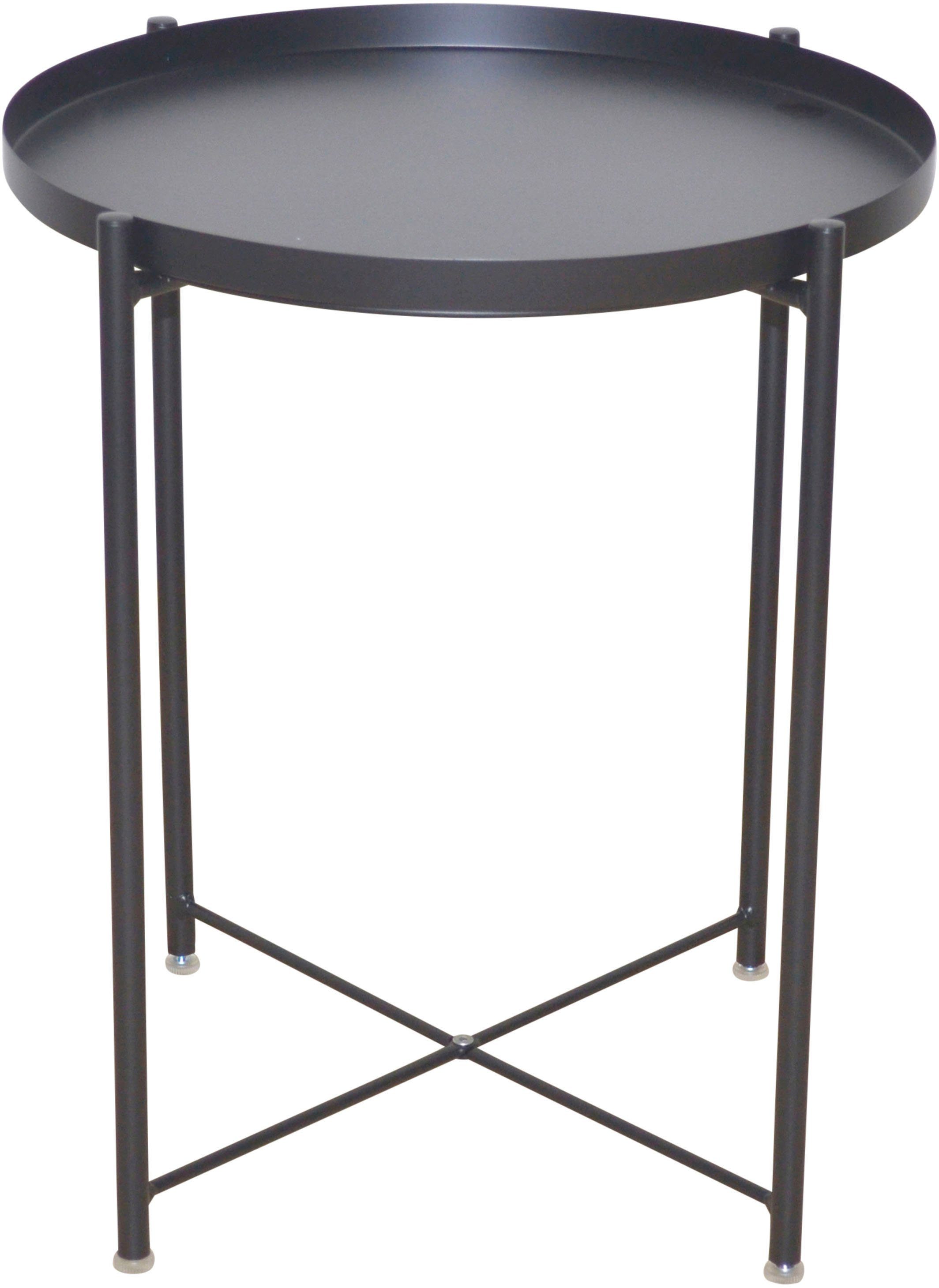 HOFMANN LIVING AND MORE Beistelltisch (1-St), abnehmbare Tischplatte schwarz | schwarz | schwarz