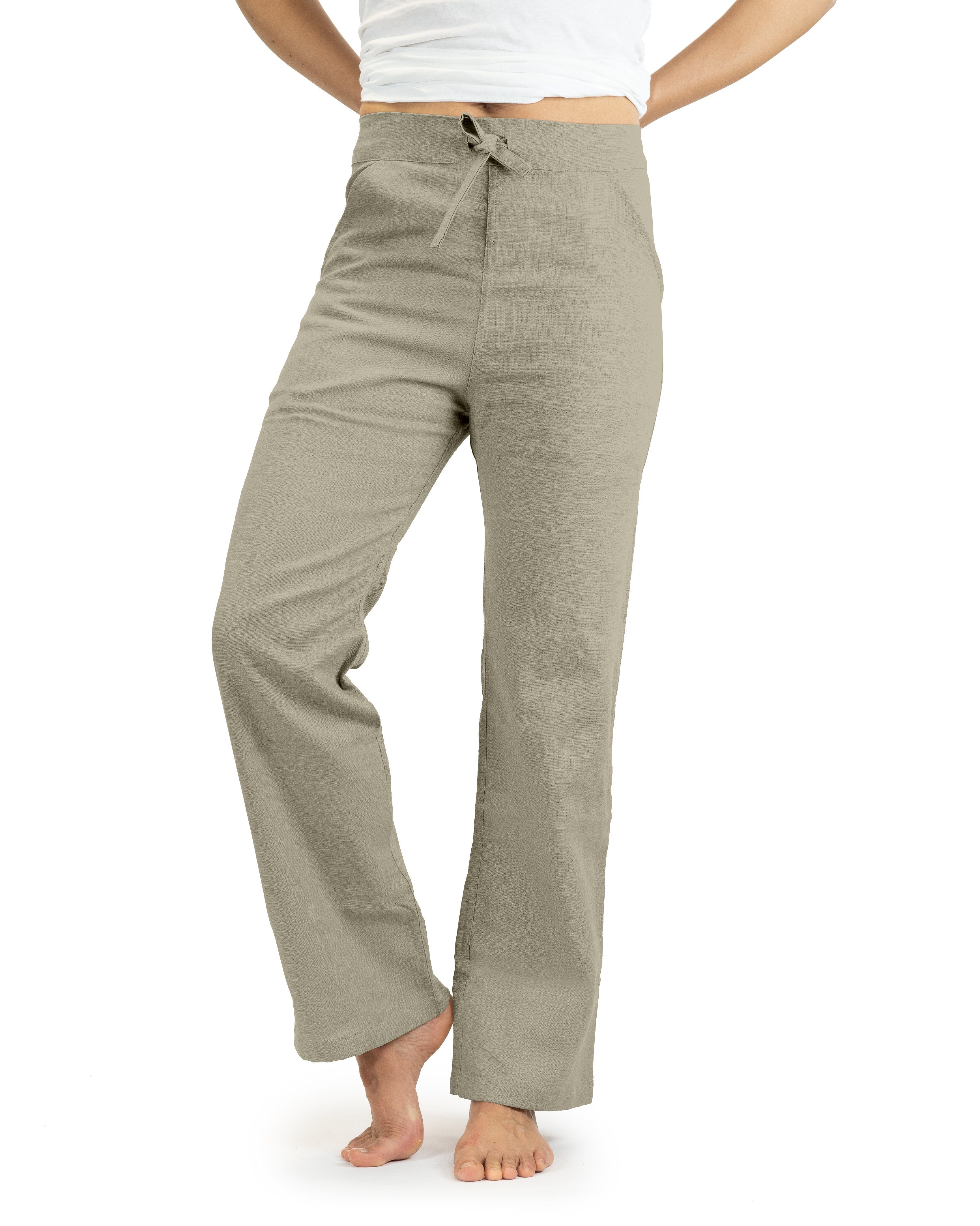 SCHAZAD Leinenhose Essential-Slim oliv