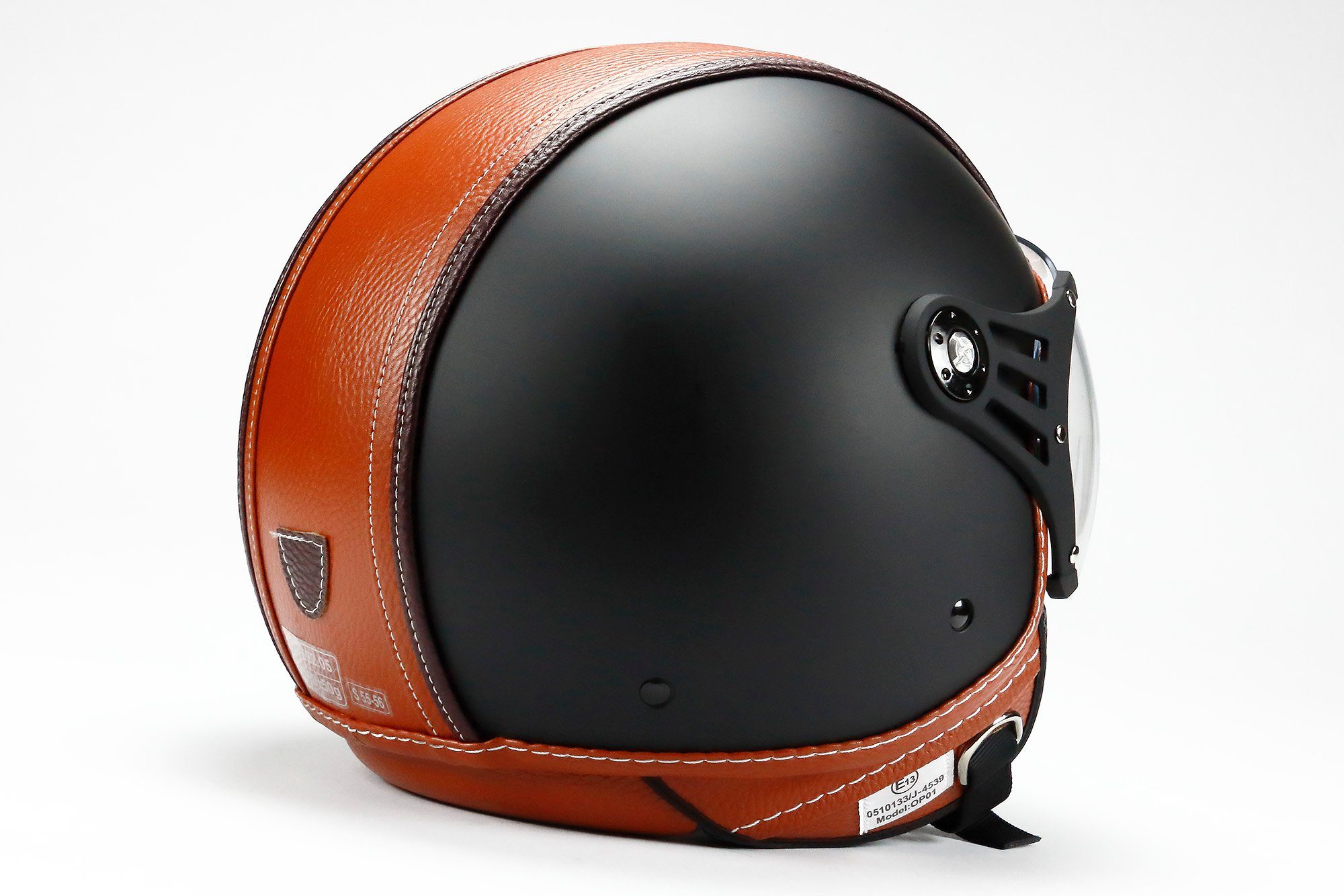 BNO Motorradhelm BNO Motorradhelm, Jethelm, Pilotenhelm, PL 26, Matt-Schwarz-Braun, sehr leicht, volle ECE Prüfung