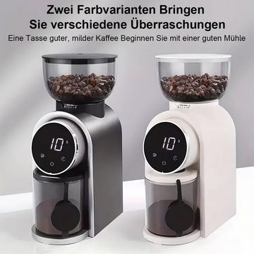 Welikera Kaffeemühle Elektrische Kaffeemühle mit 2 Mahlbehältern, 150 W, 25 Gänge
