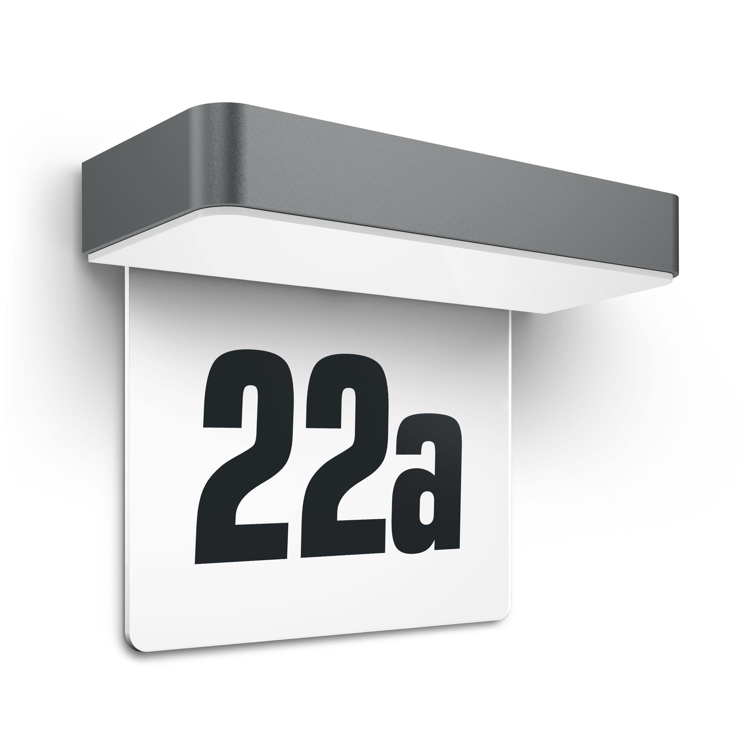 steinel LED Solarleuchte XSolar SOL-O HN, LED fest integriert, Warmweiß, Hausnummernleuchte