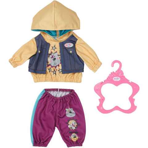 Baby Born Puppenkleidung Outfit mit Hoody, 43 cm, mit Kleiderbügel