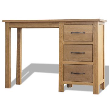 vidaXL Schreibtisch Schreibtisch mit 3 Schubladen 106x40x75 cm Massivholz Eiche