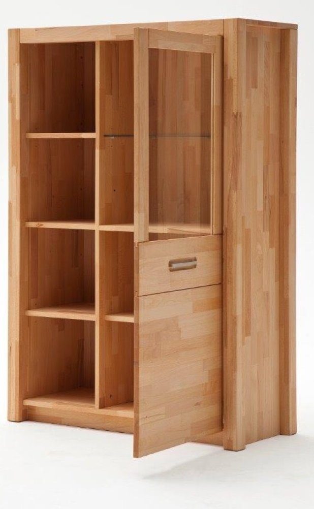 bv-vertrieb Standvitrine Vitrine Kernbuche Anrichte Highboard günstig online kaufen