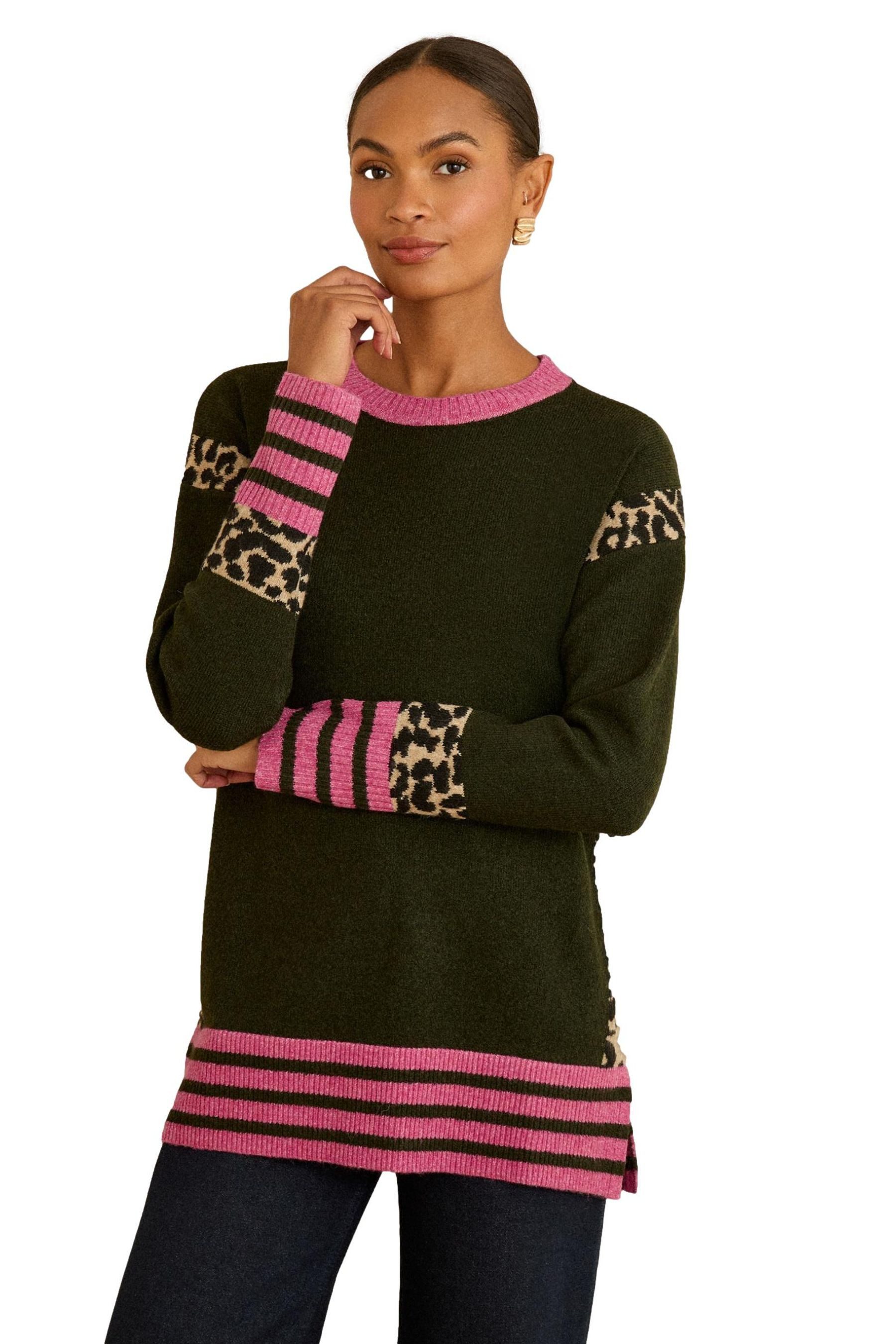 Rundhalspullover Love & Roses gemütlicher Pullover, Petite