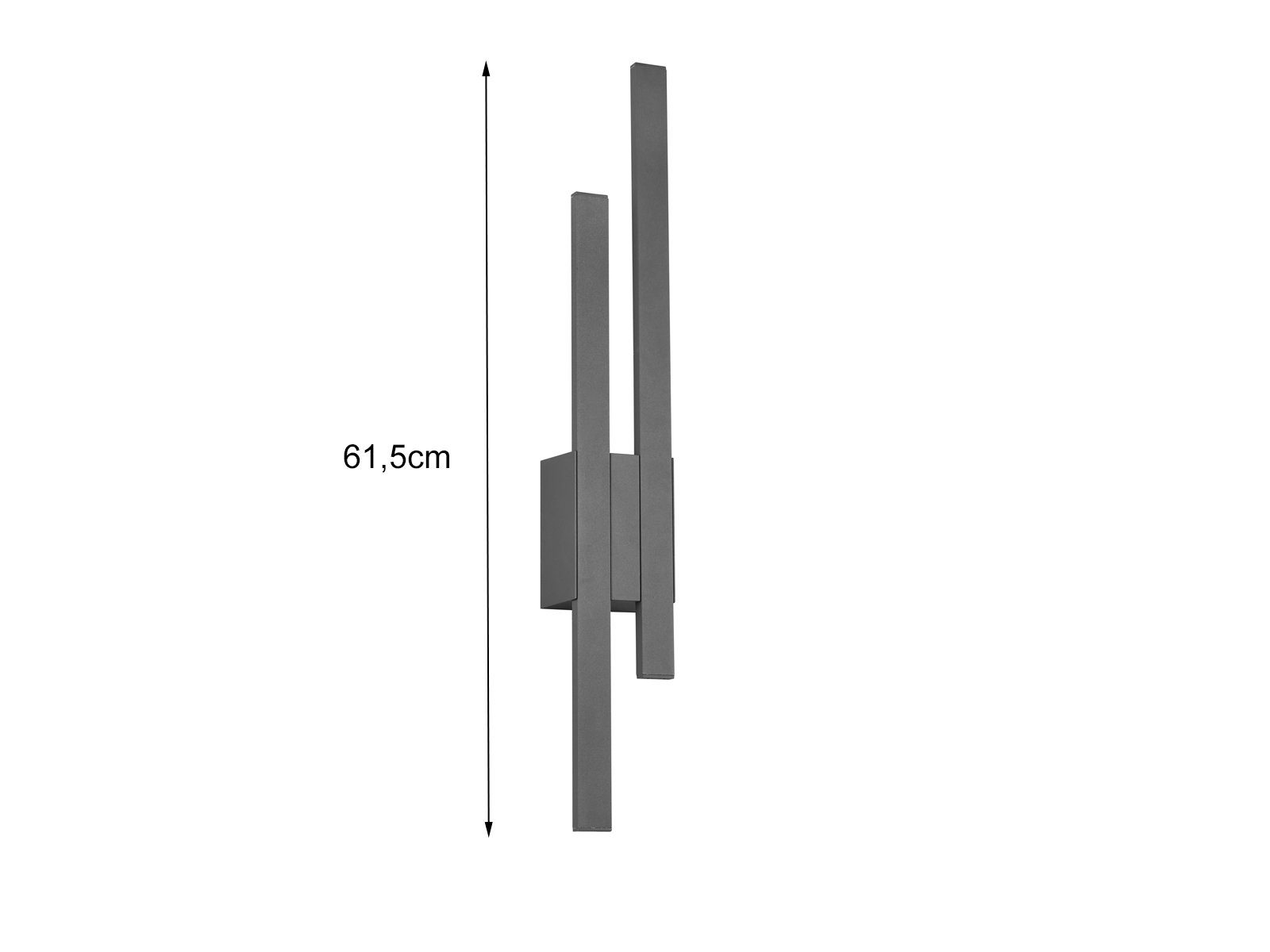 TRIO Leuchten LED Außen-Wandleuchte, LED fest integriert, Warmweiß, 2er-Set flache Fassadenlampe Anthrazit, IP54, Fassadenbeleuchtung Haus