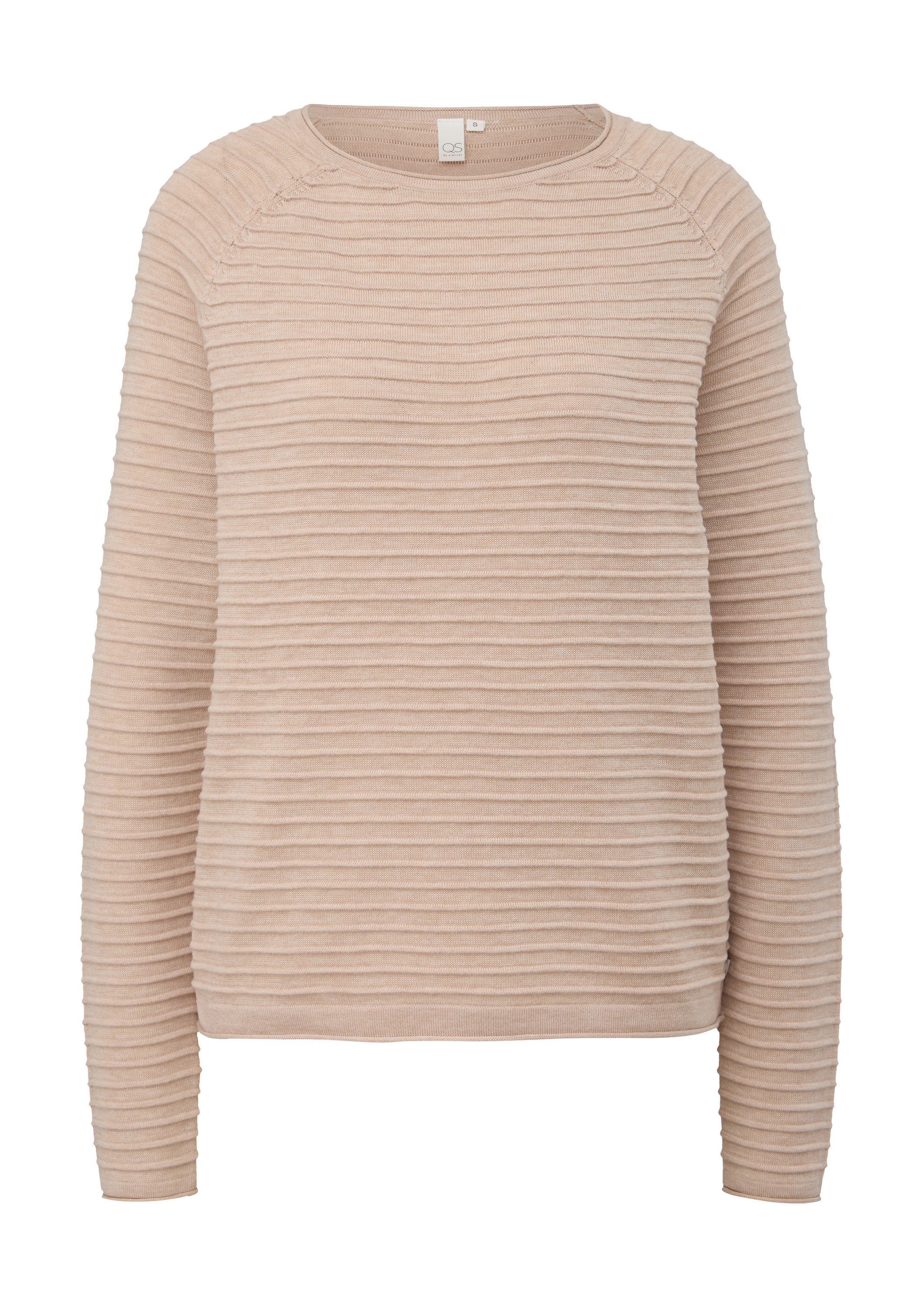 QS Longpullover Strickpullover Pullover mit Strukturmuster günstig online kaufen