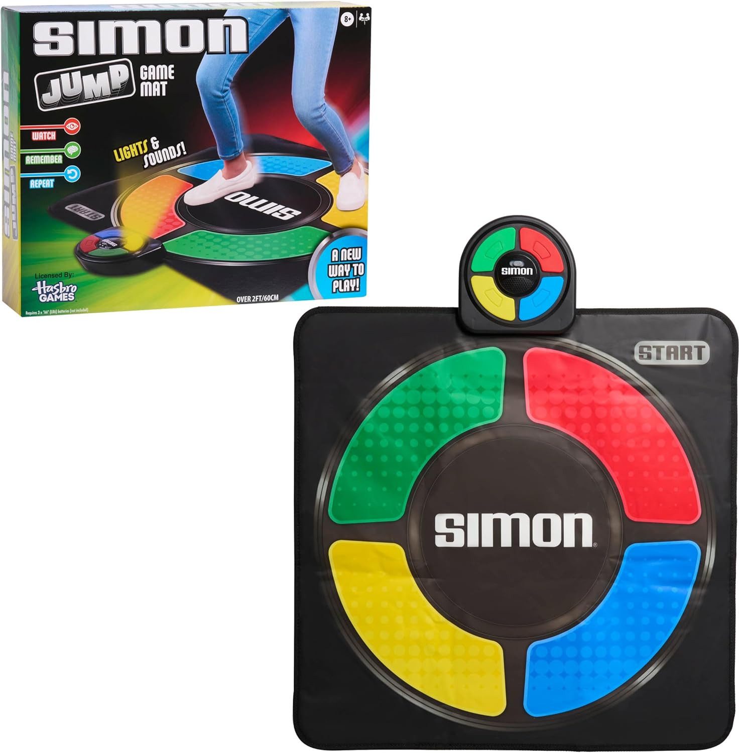 Hasbro Spielmatte Just Play Simon Jump Sprungspielmatte Soundeffekte Gedächtnisspiele 8+