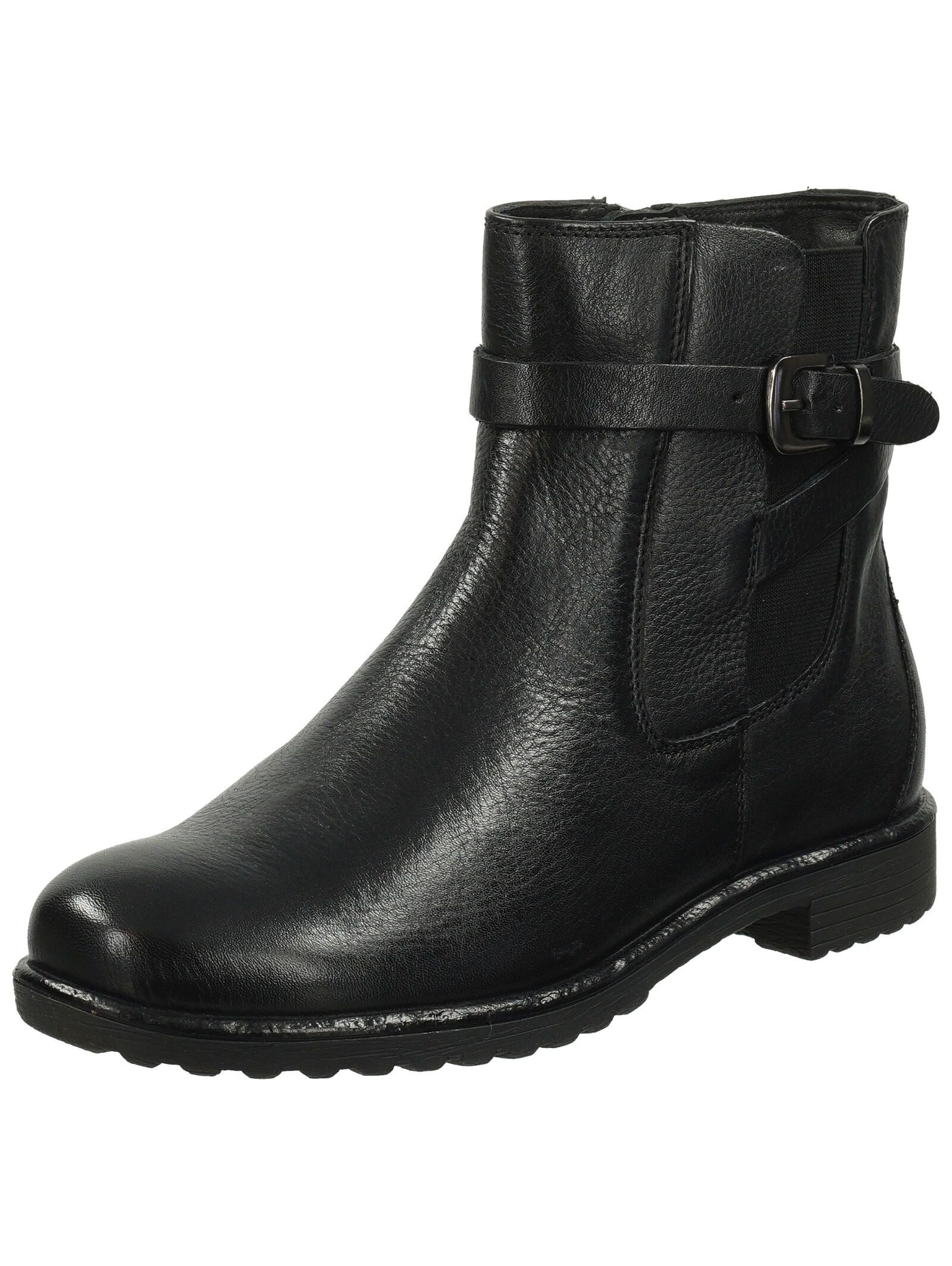 Stiefelette Leder/Textil Stiefelette