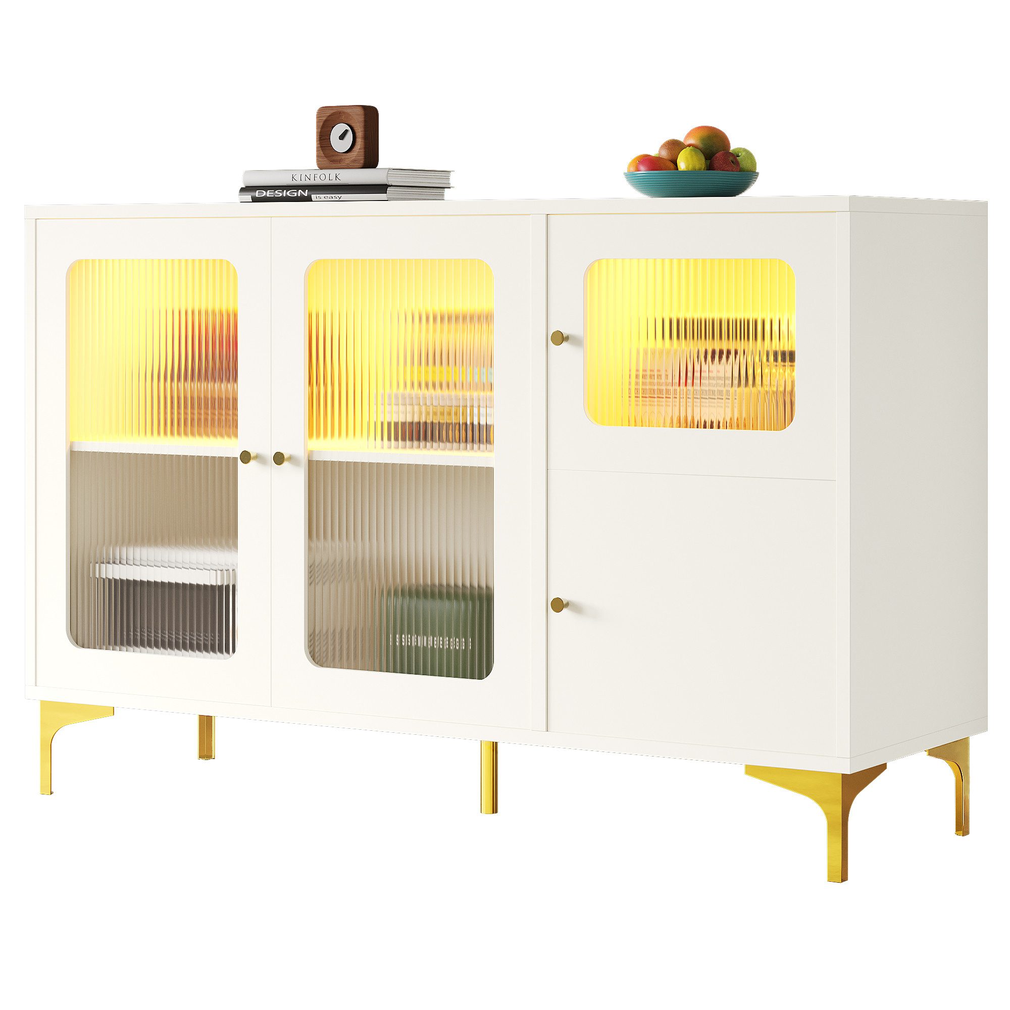 HAUSS SPOLE Sideboard mit Glastür, Umgebungslicht, günstig online kaufen