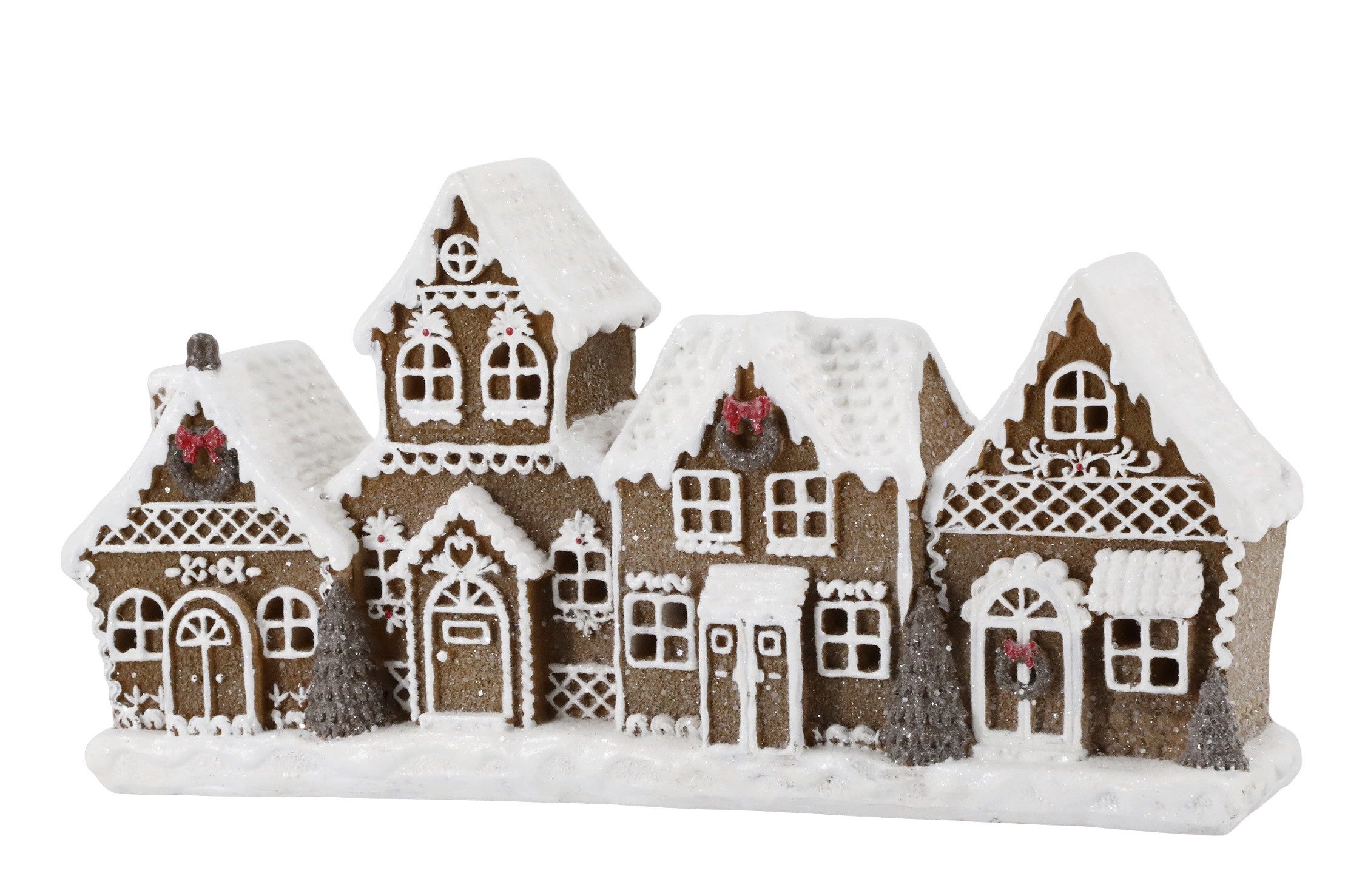 Chic Antique LED Dekoobjekt Chic Antique Noël Lebkuchenhäuser mit LED L 24,5cm 52084620, LED fest integriert