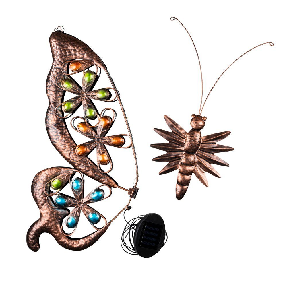 Haushalt International Wanddekoobjekt LED Solarbeleuchtung SCHMETTERLING So günstig online kaufen