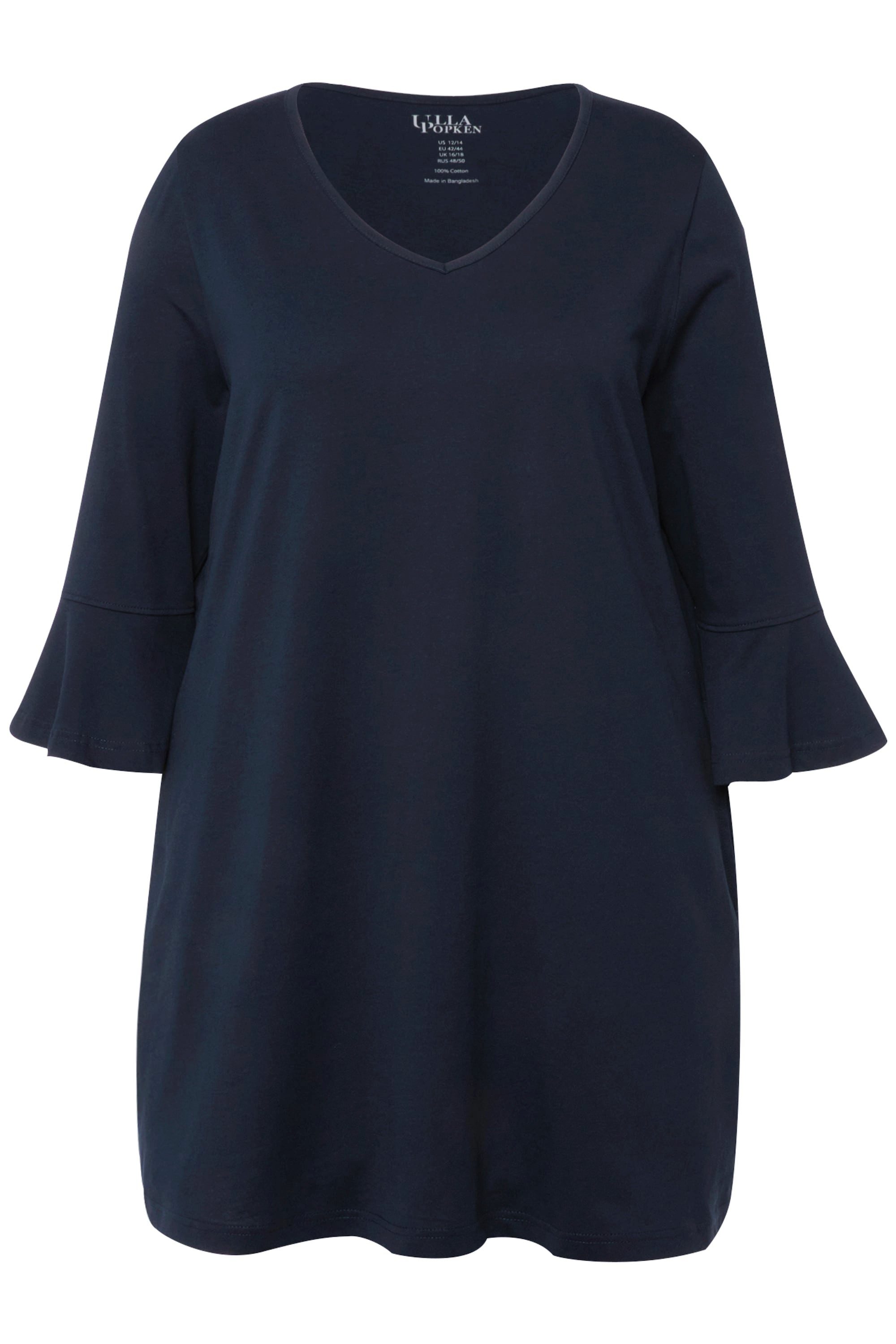Ulla Popken Longshirt T-Shirt A-Linie Taschen günstig online kaufen