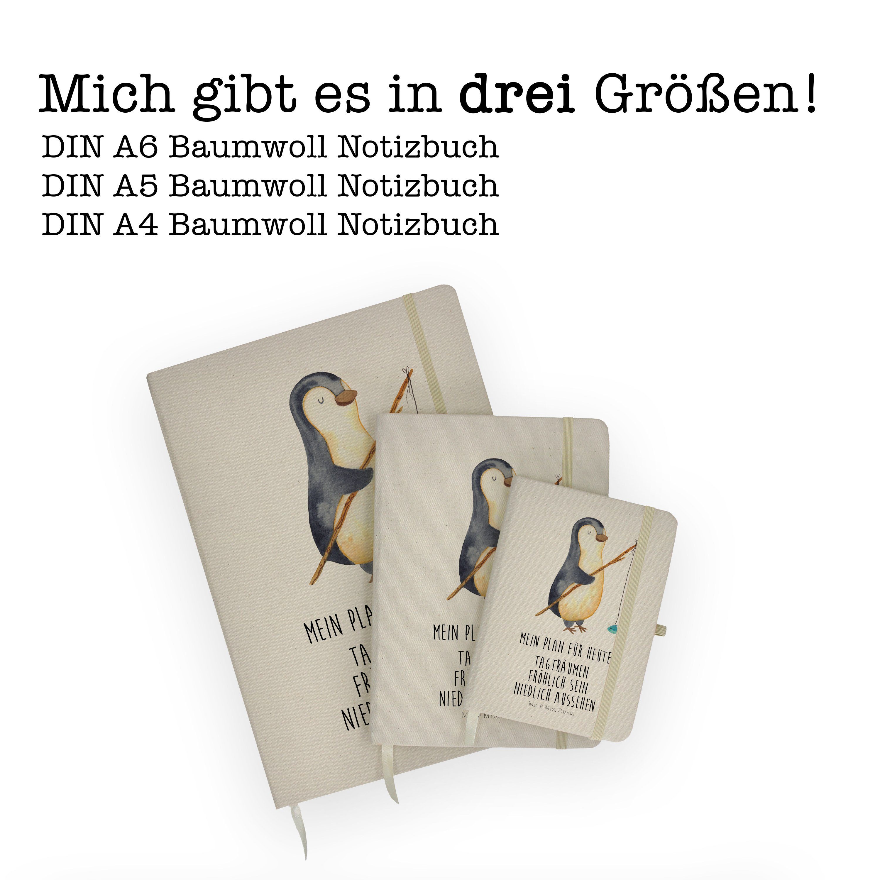Mr. Pinguin - Geschenk, & - Fischer, Panda Notizbuch Wochen Panda Schreibbuch, Mrs. Transparent Mr. Mrs. Angler &