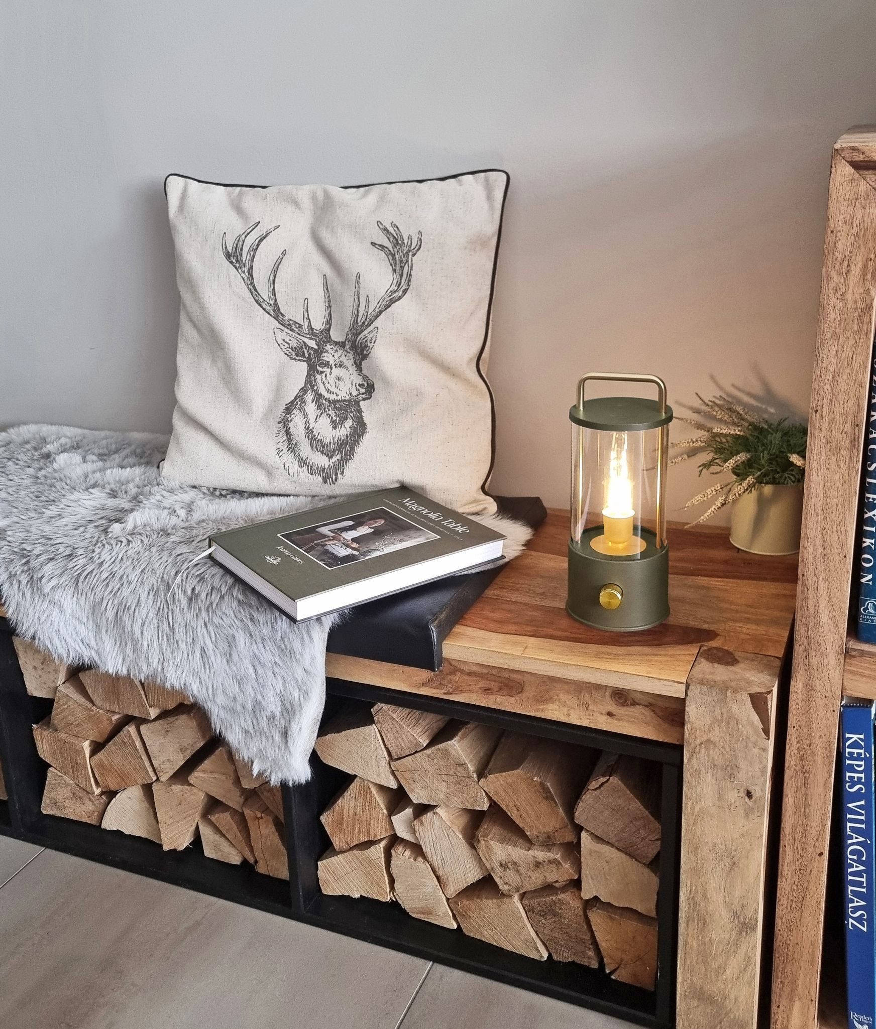 Coen Bakker Deco BV LED Laterne Tischlampe Dimmbar Akku In-/Outdoor IP44, LED fest verbaut, Warmweiß